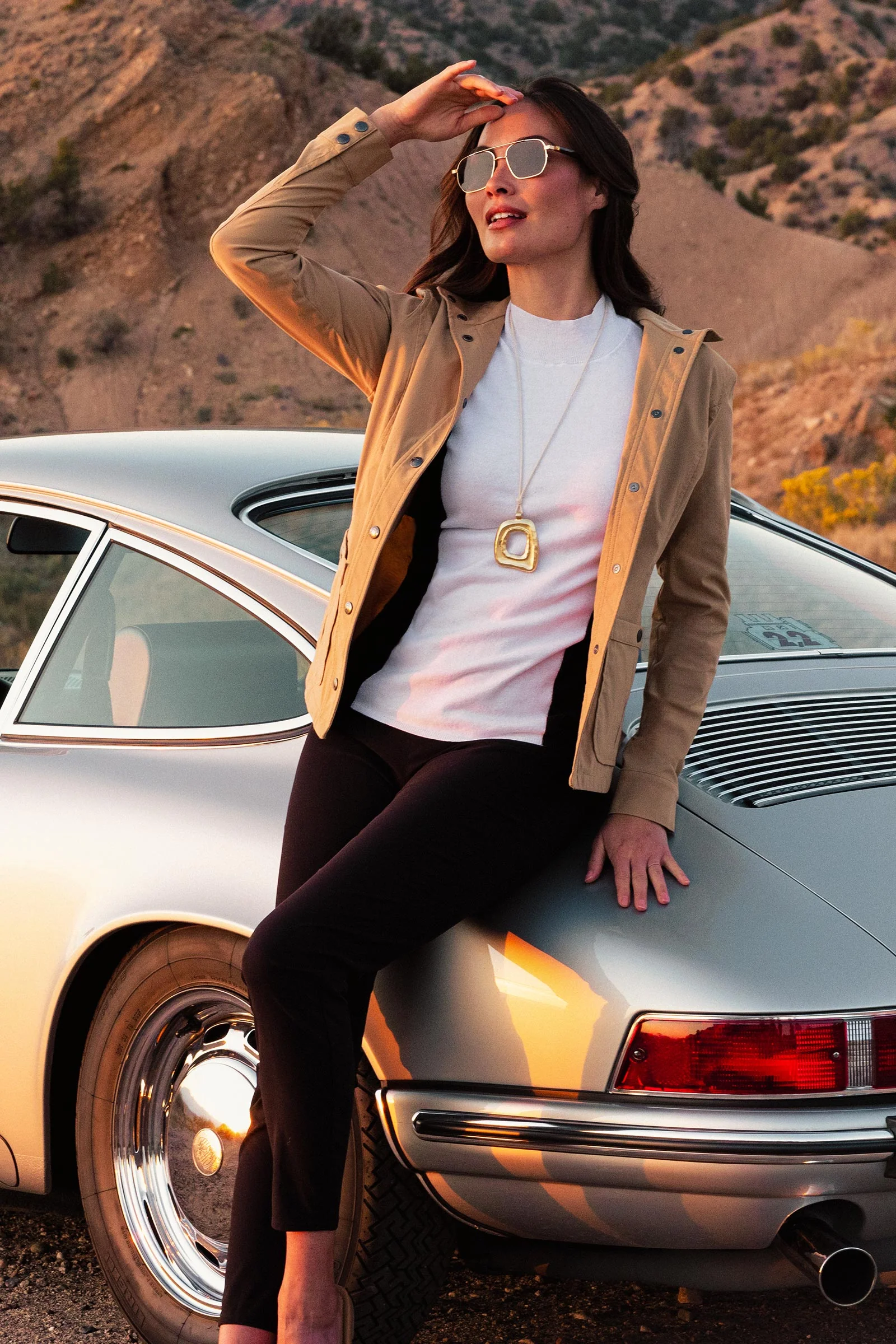Abryl Contrast Cashmere Blend Mockneck Top - Image 5