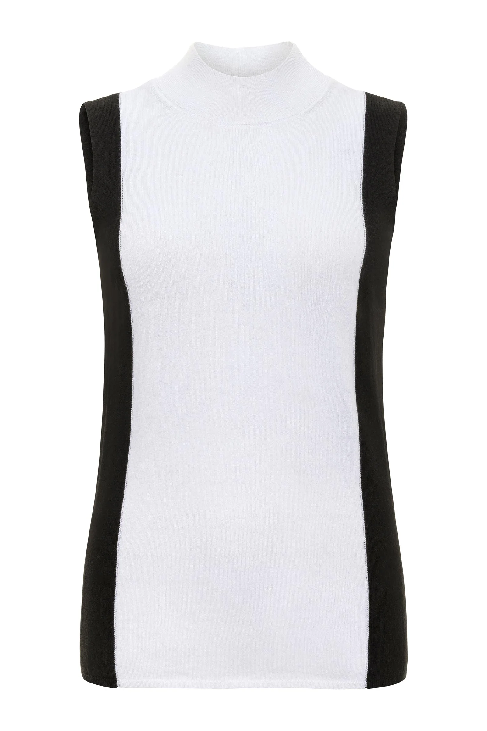 Abryl Contrast Cashmere Blend Mockneck Top - Image 6