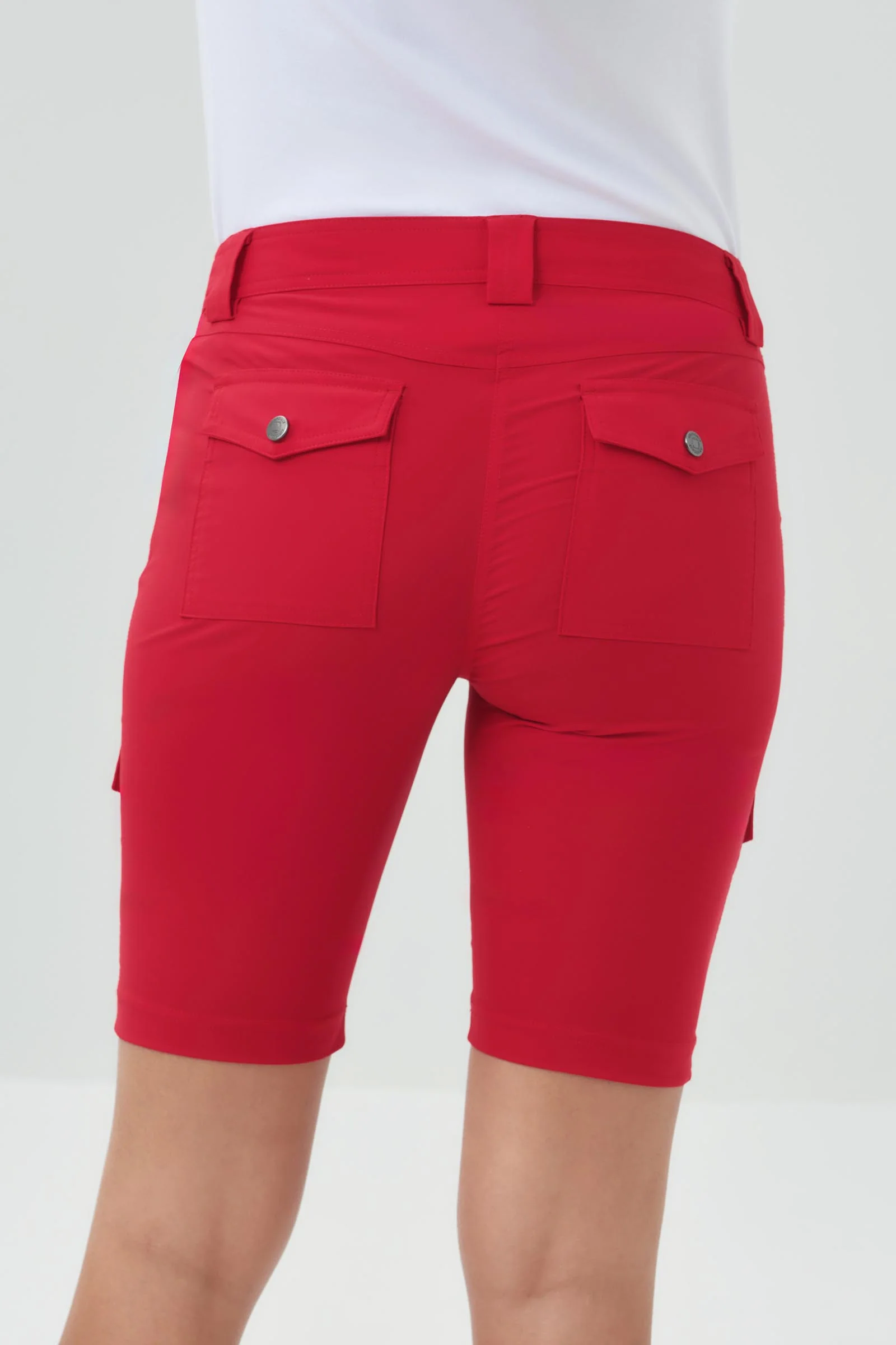 Apiedi Cargo Shorts in Atomic Red - Image 3