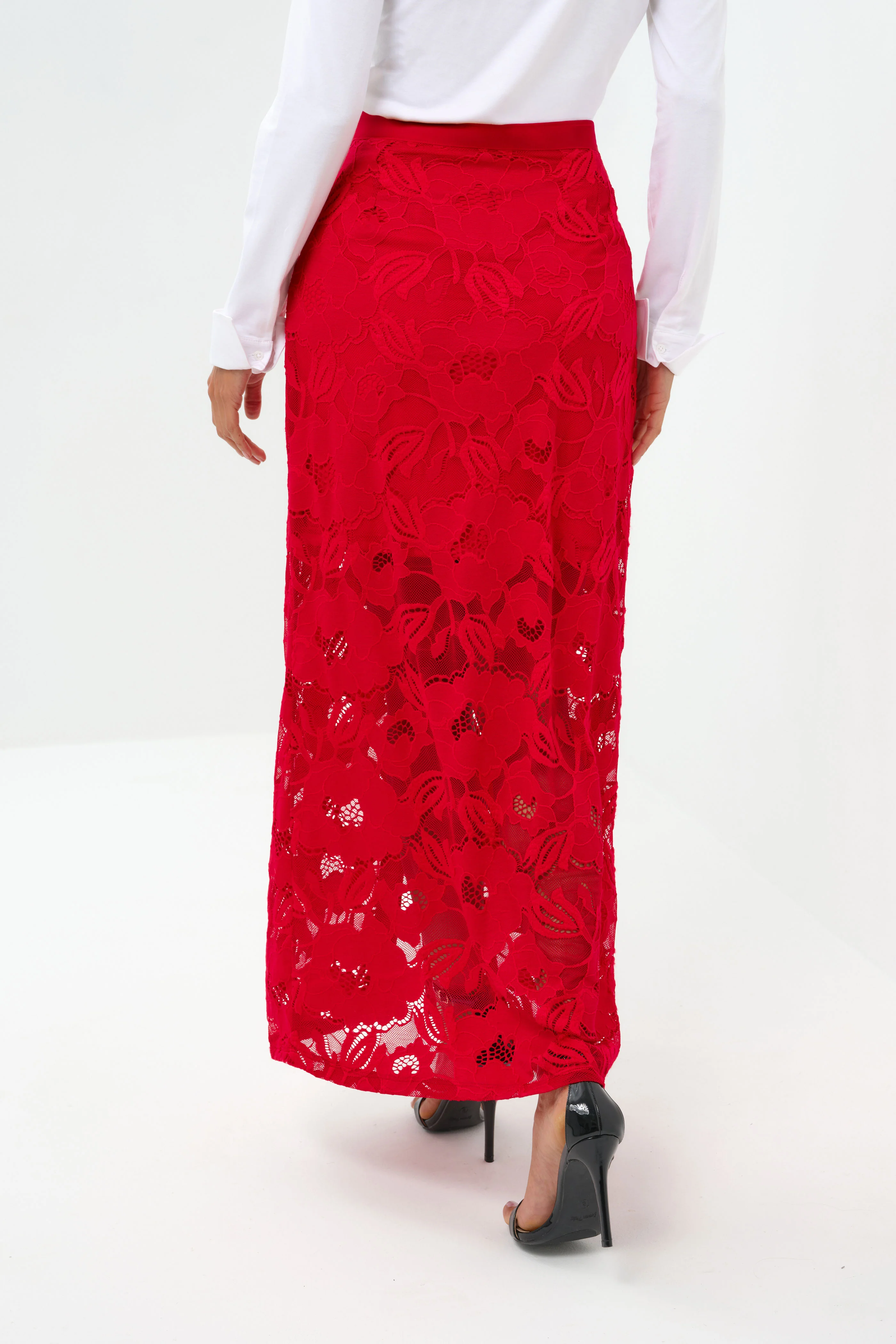 Ariel Ultralight & Lace Button Down Maxi Skirt - Image 11
