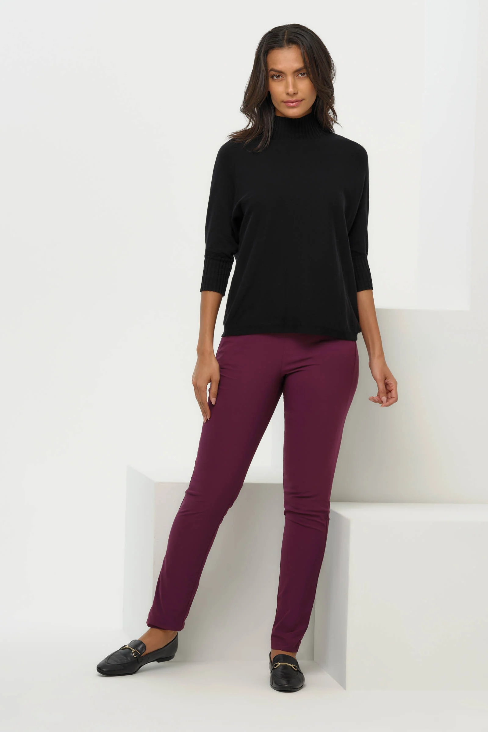 Ash Ribbed Mock Neck Sweater - Image 10