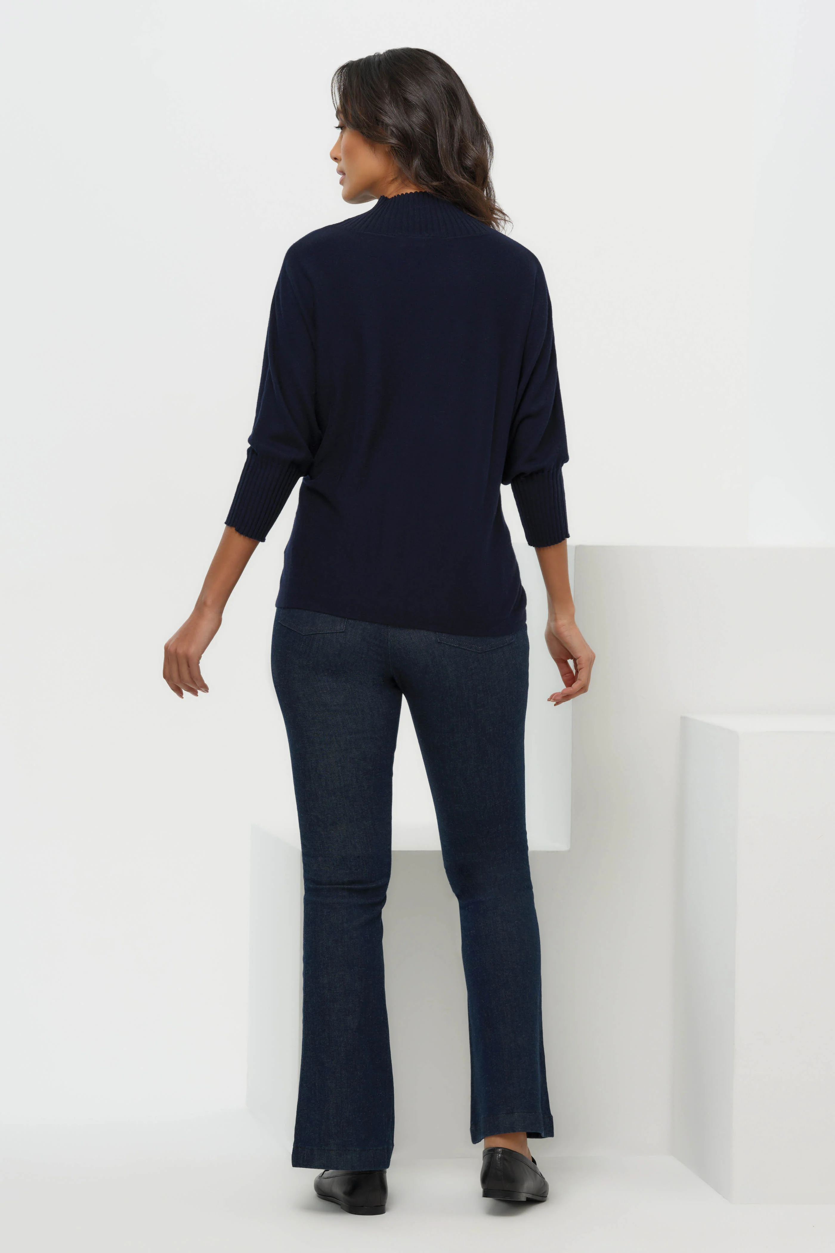 Ash Ribbed Mock Neck Sweater - Image 3