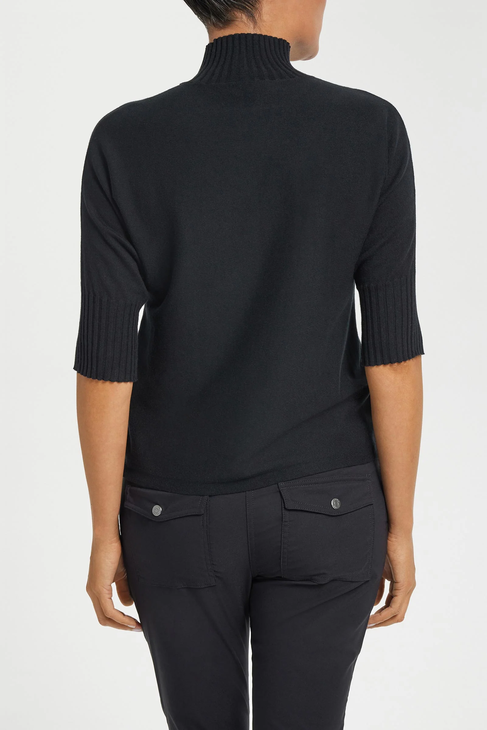 Ash Ribbed Mock Neck Sweater - Image 8