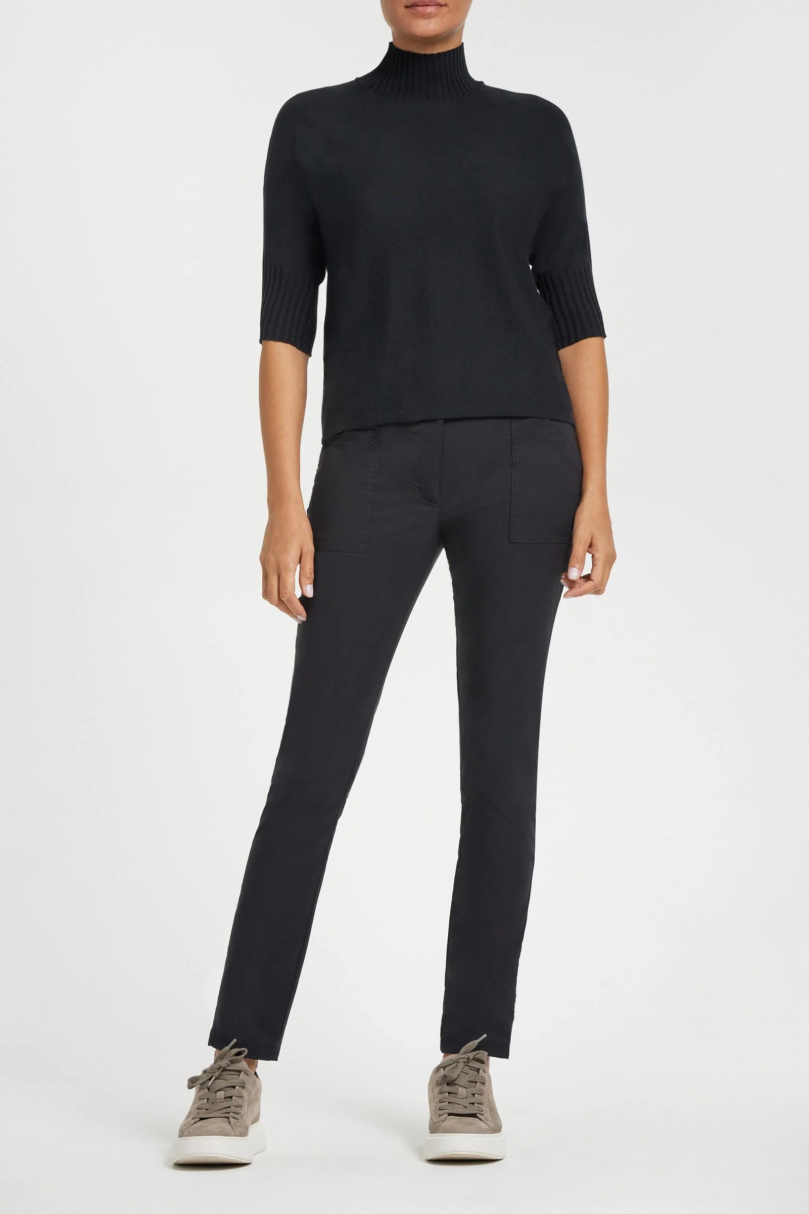 Ash Ribbed Mock Neck Sweater - Image 9