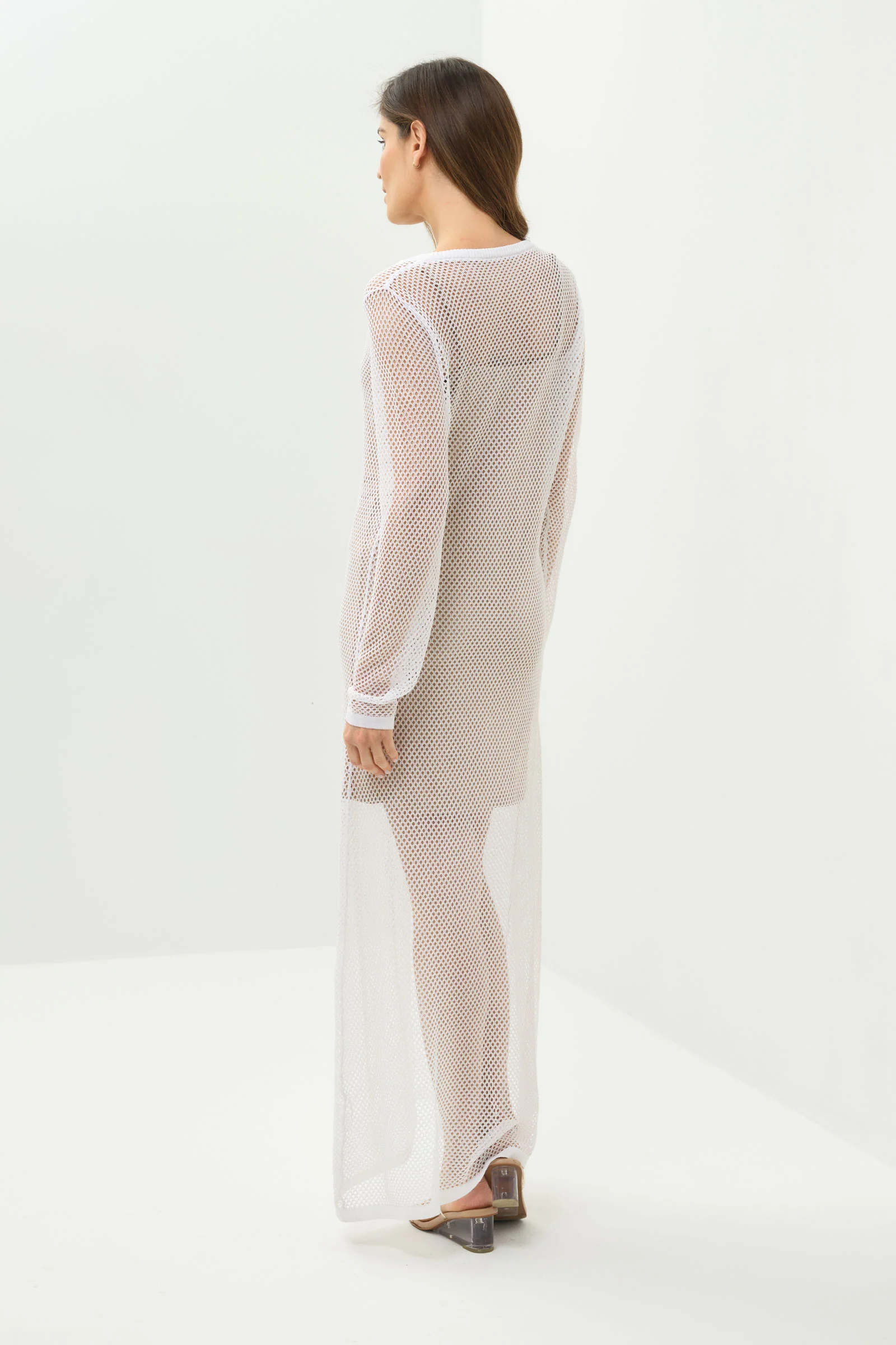 Ava Open Knit Maxi Dress - Image 8