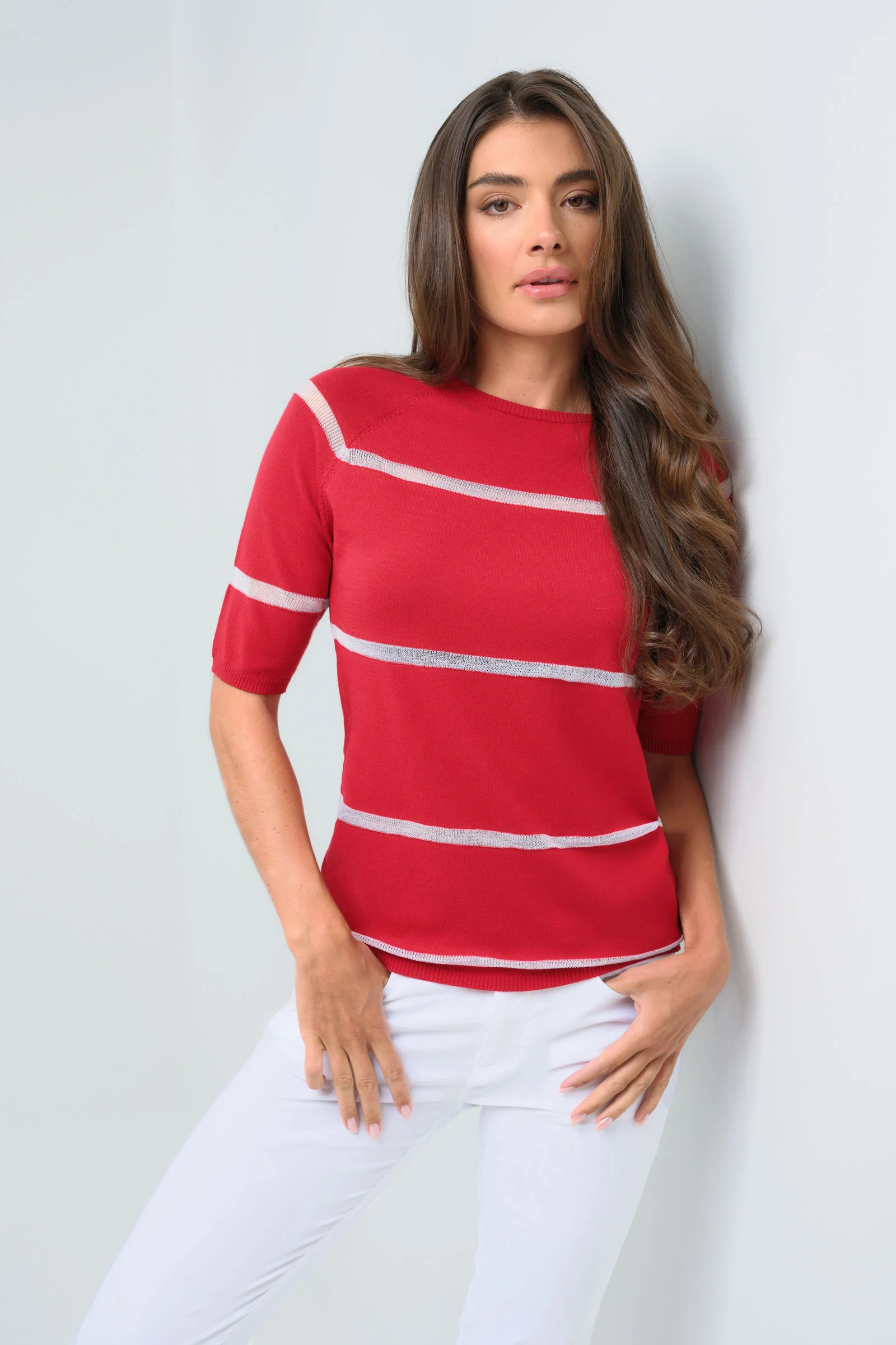 Campbell Sheer Stripe Pullover Top - Image 5