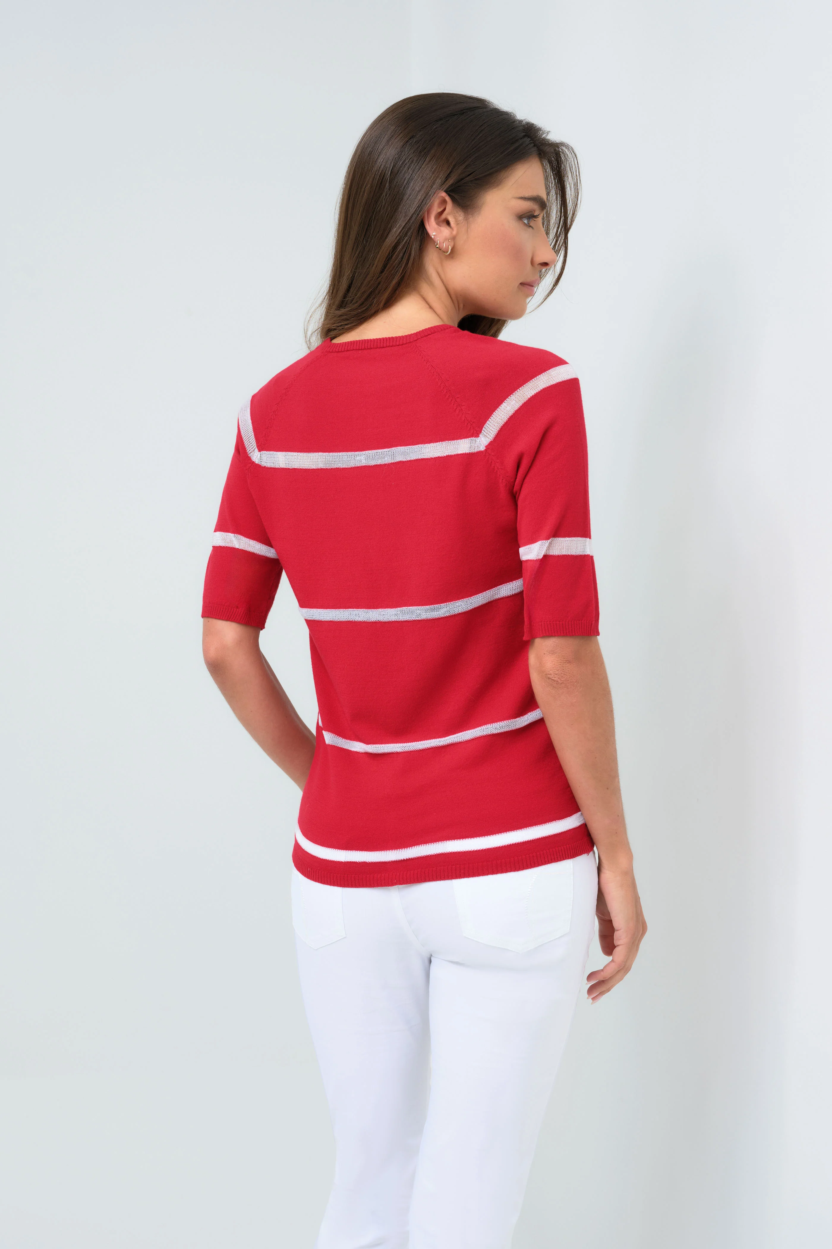 Campbell Sheer Stripe Pullover Top - Image 6
