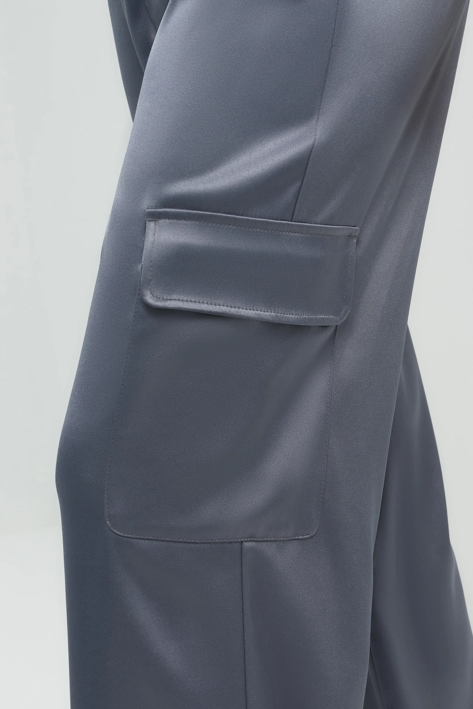Candela Satin Cargo Wide Leg Pant - Image 4