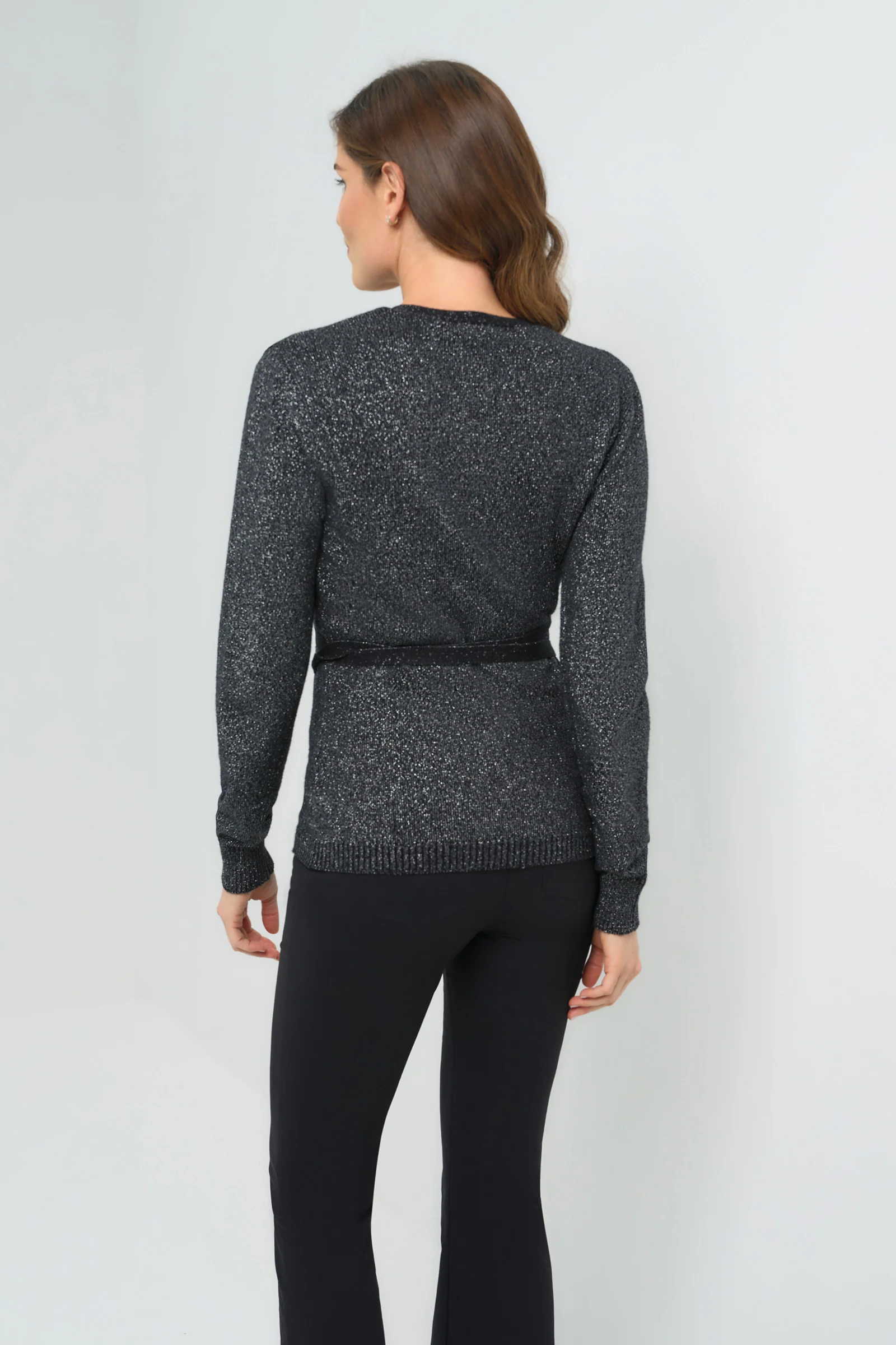 Christa Wrap Sweater with Tie Waist - Image 3