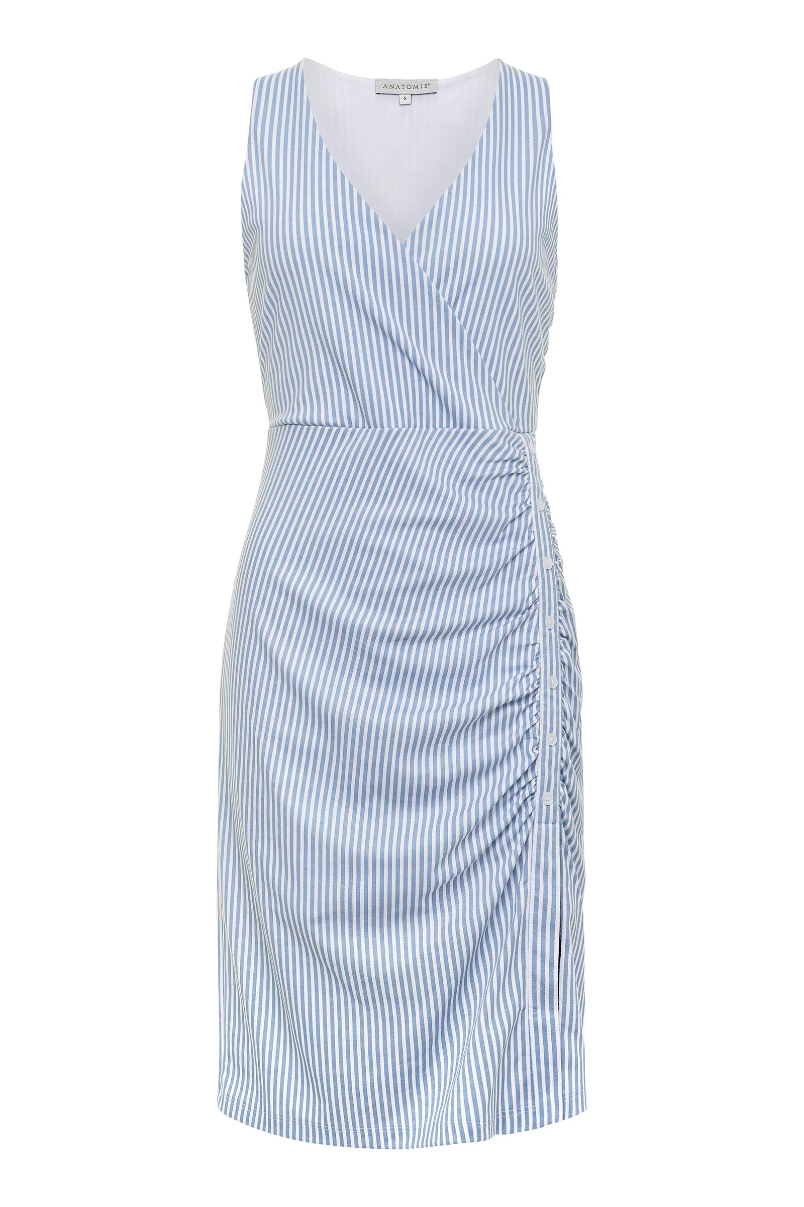 Corinna Striped Wrap Midi Dress - Image 6