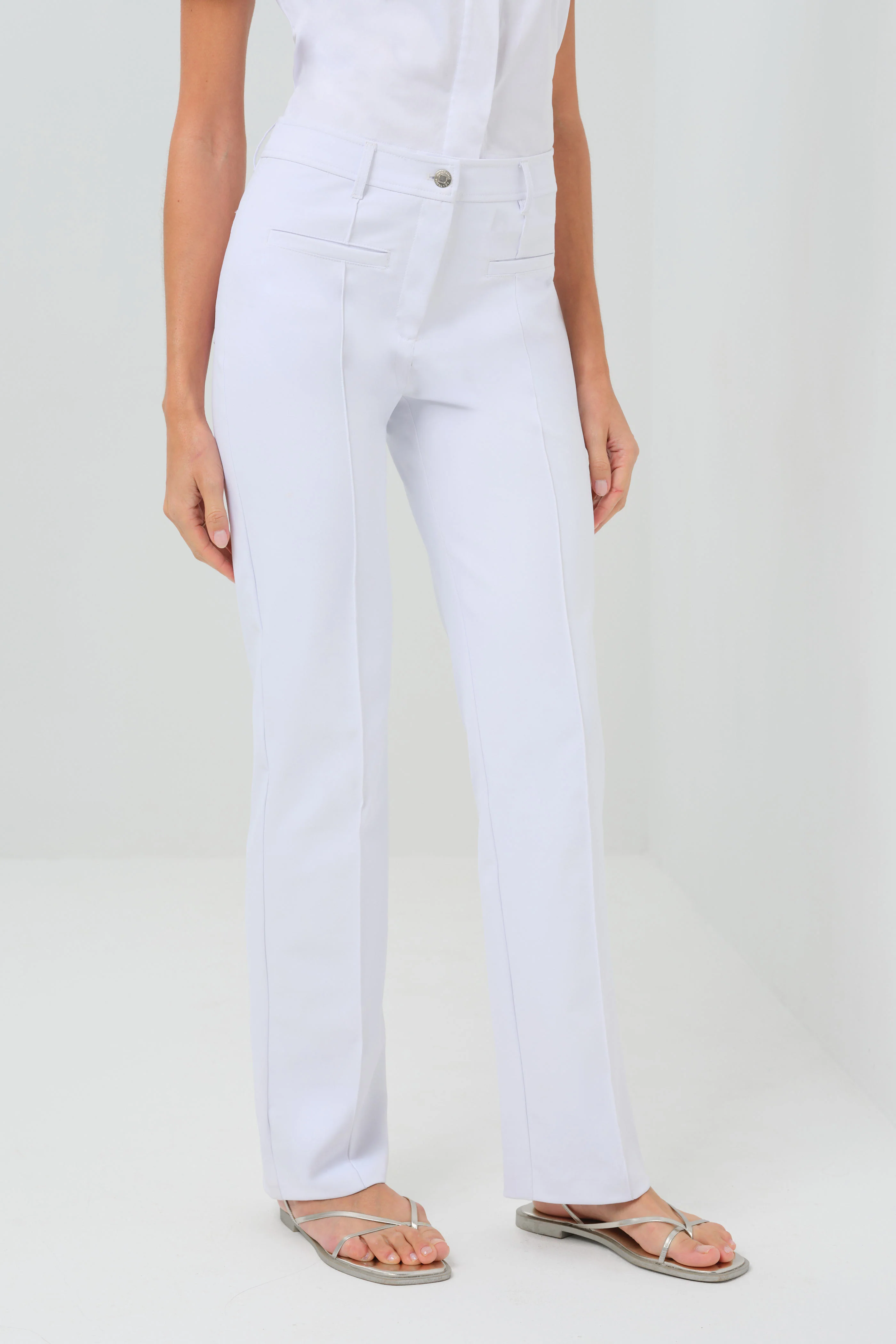 Cruz Performance Twill Pant in White - Image 3