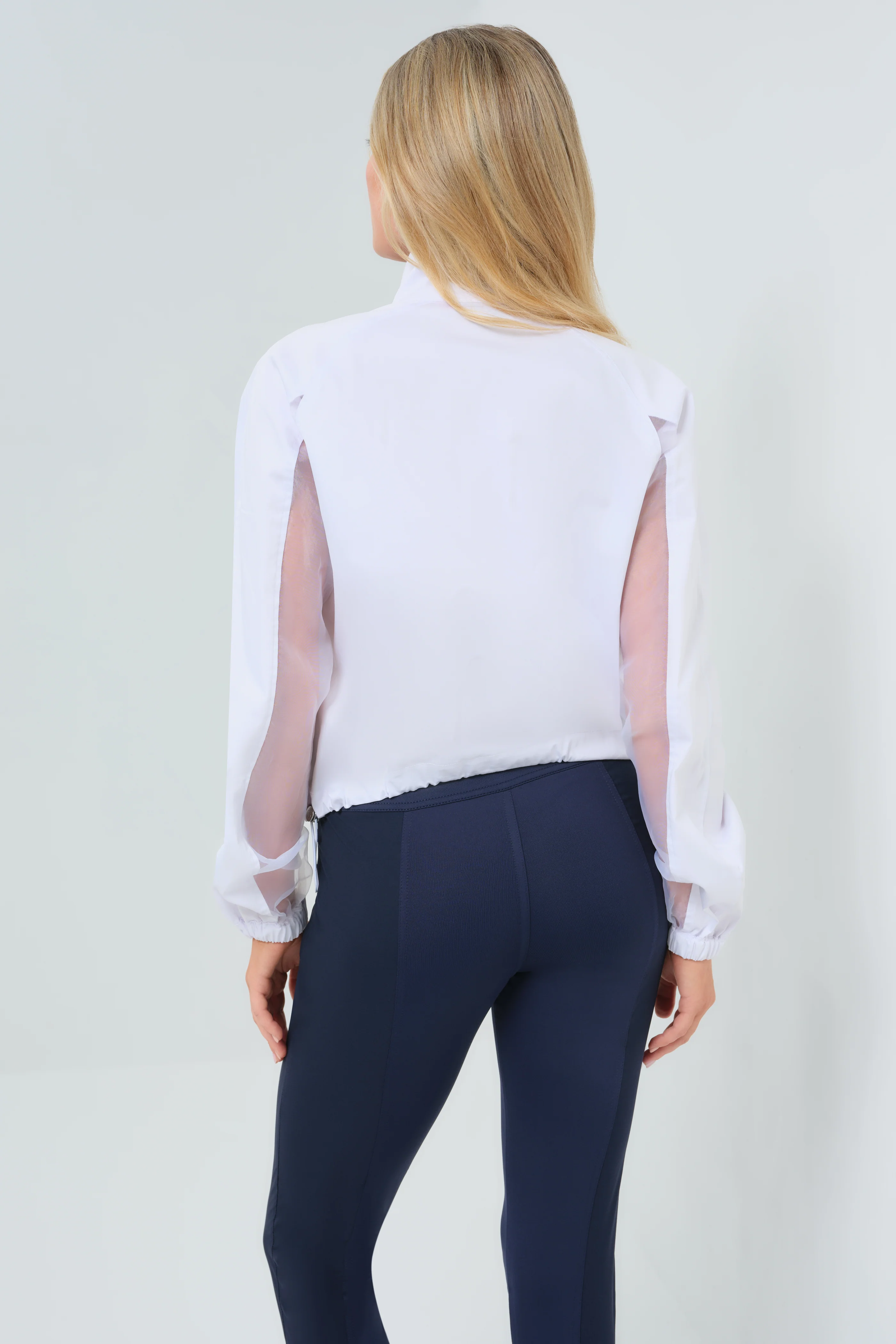 Crystal Stretch Poplin & Organza Jacket - Image 3