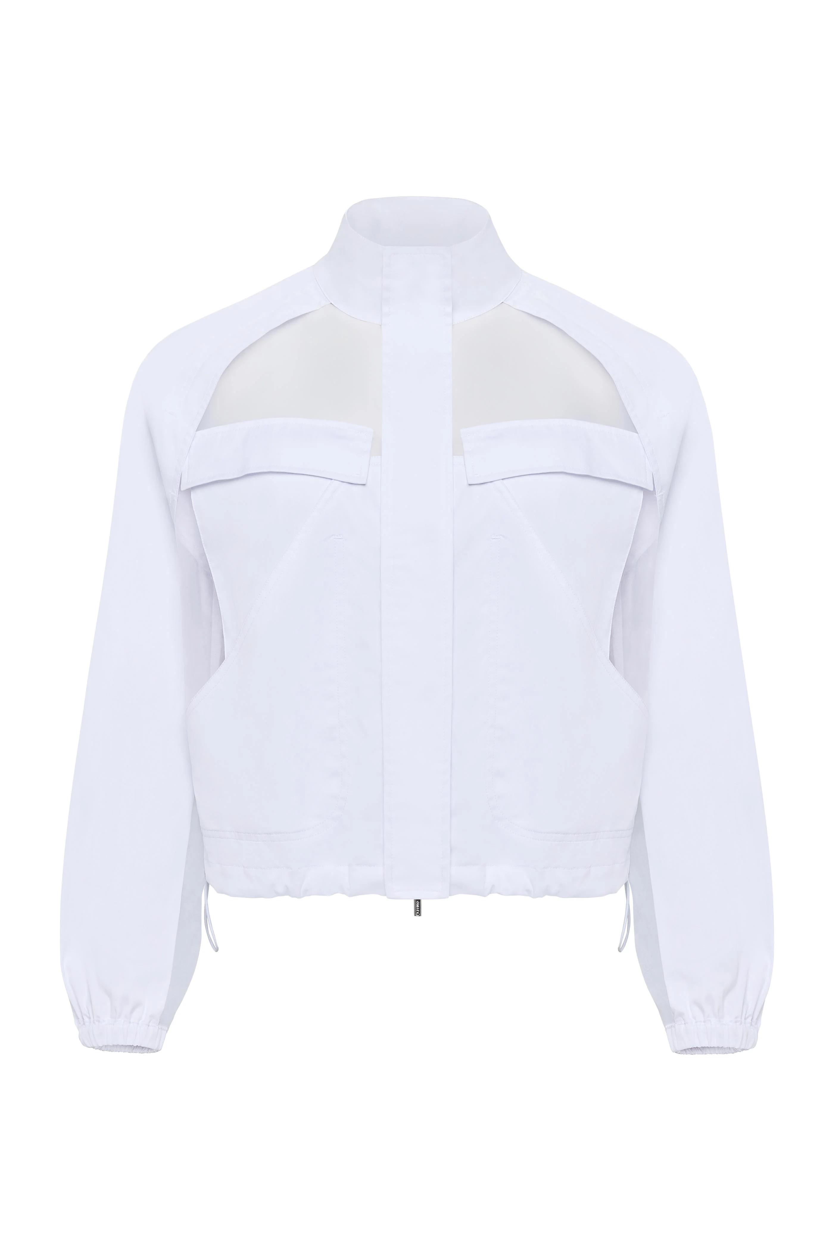 Crystal Stretch Poplin & Organza Jacket - Image 6