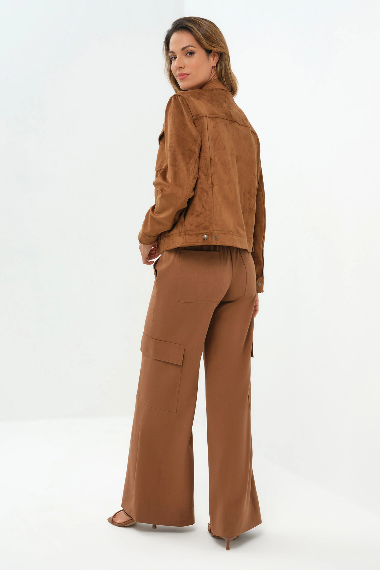 Delilah Faux Suede Trucker Jacket - Image 5