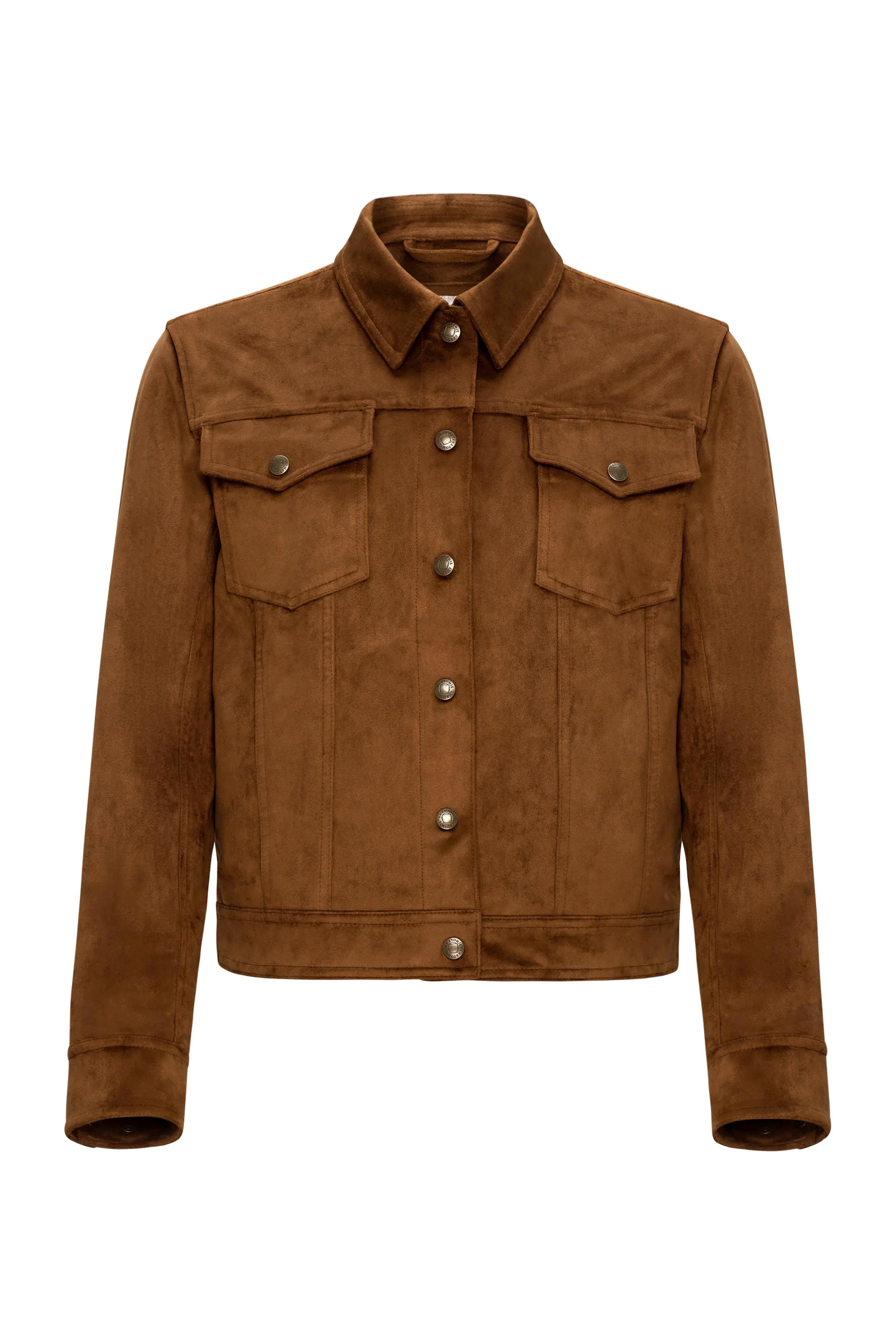 Delilah Faux Suede Trucker Jacket - Image 7