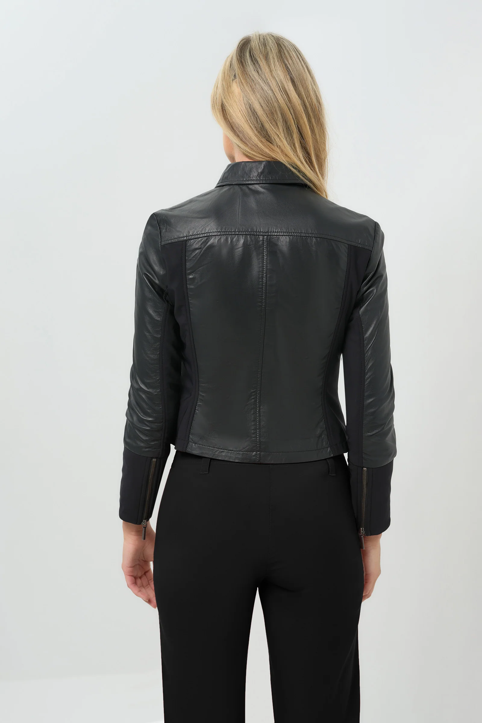 Dill Leather Jacket With Fleece Lined Panels - Image 4