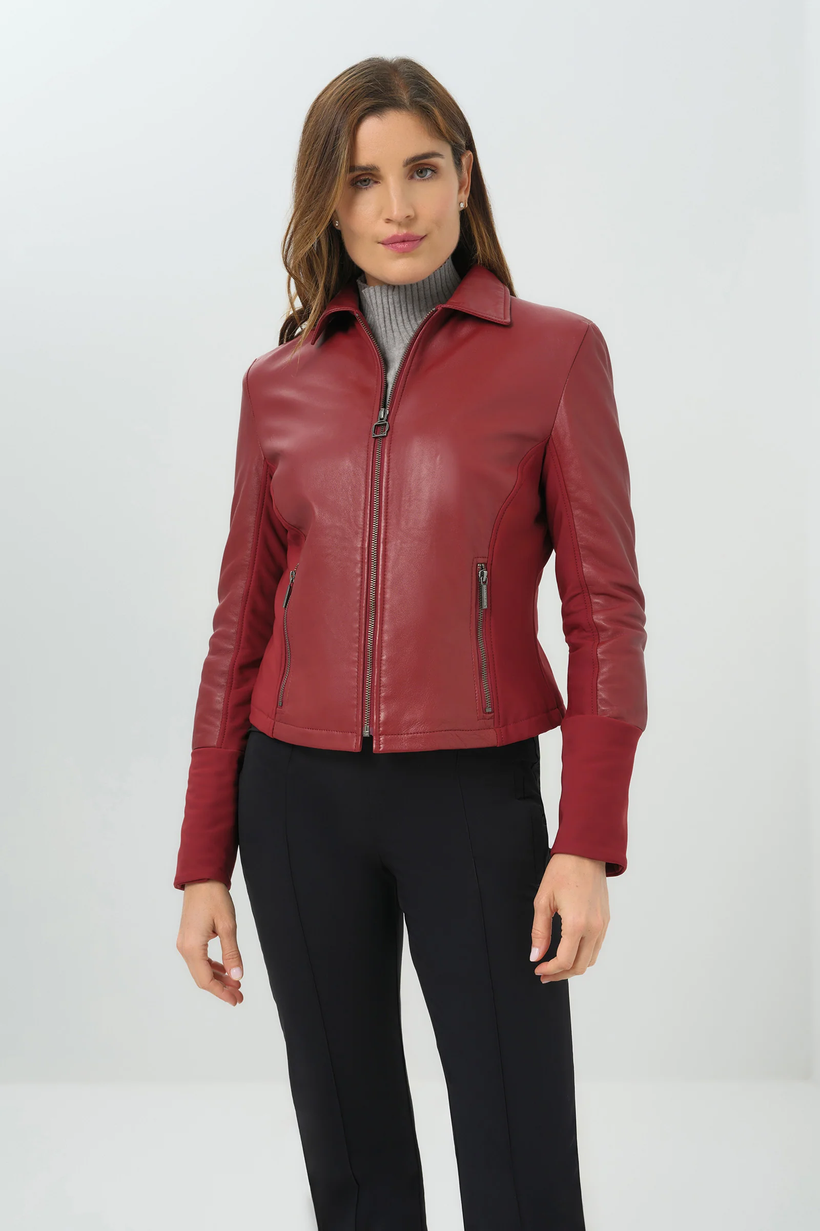 Dill Leather Jacket With Fleece Lined Panels - Image 7