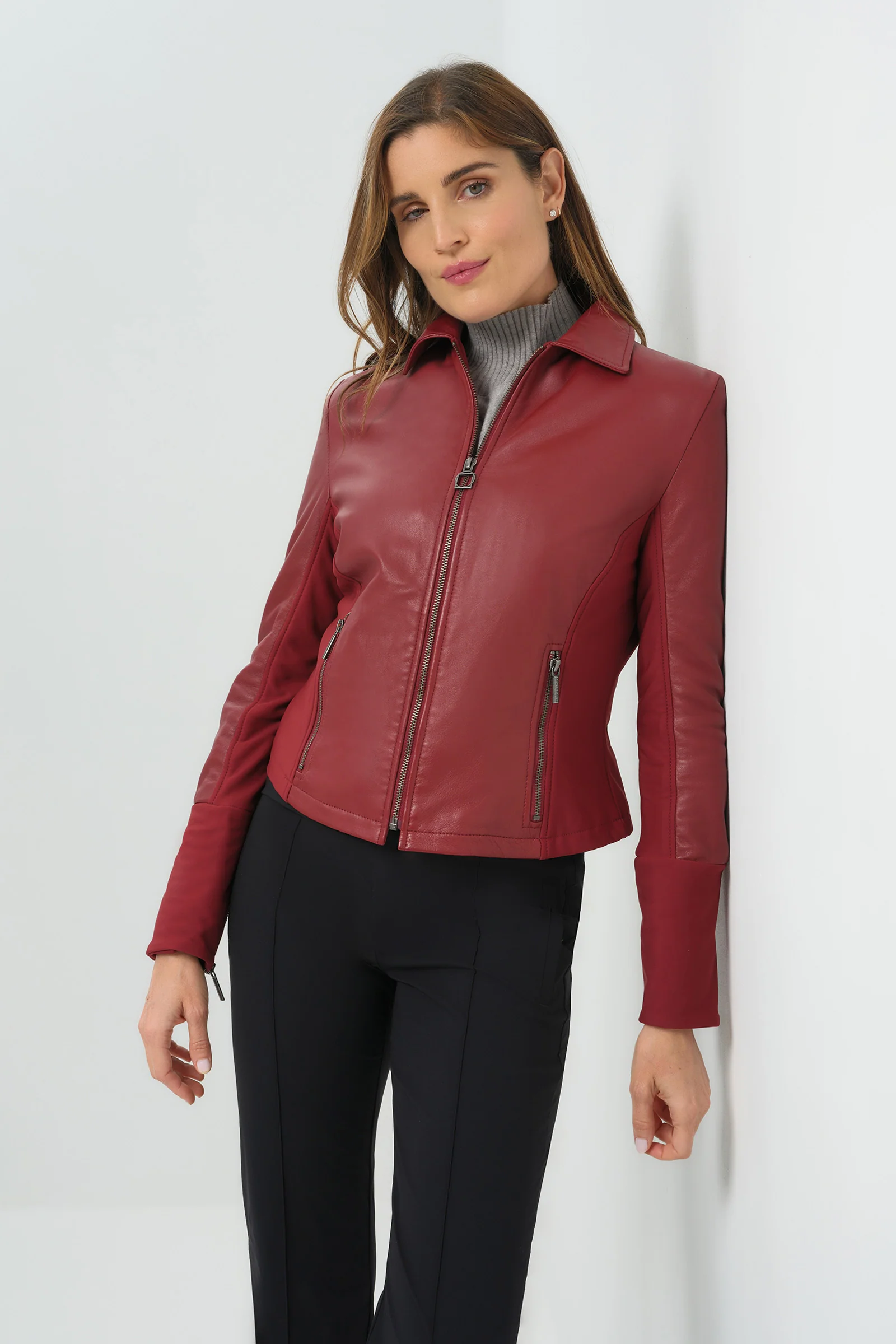 Dill Leather Jacket With Fleece Lined Panels - Image 8