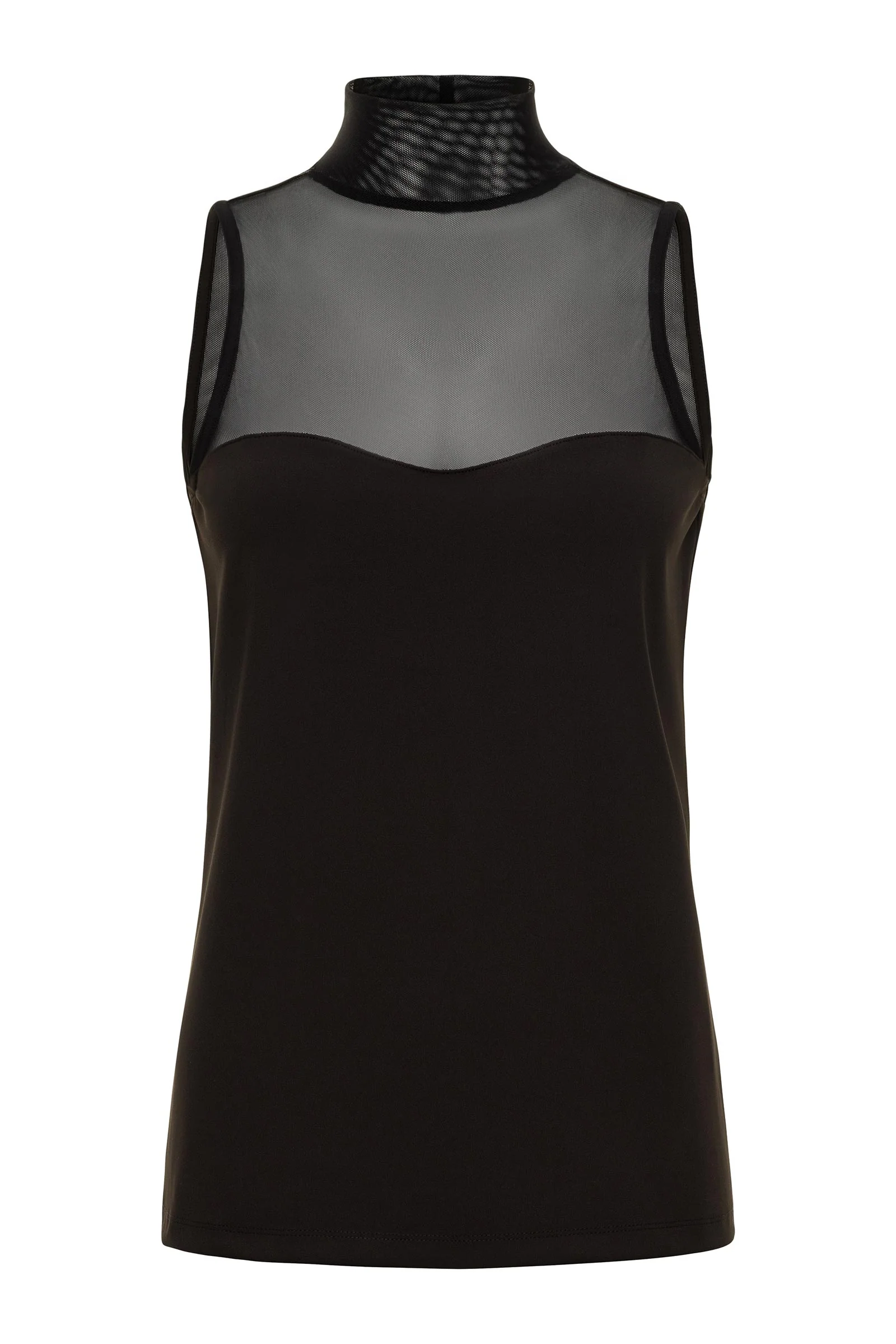 Ellen Sleeveless Mesh Mockneck Top - Image 10