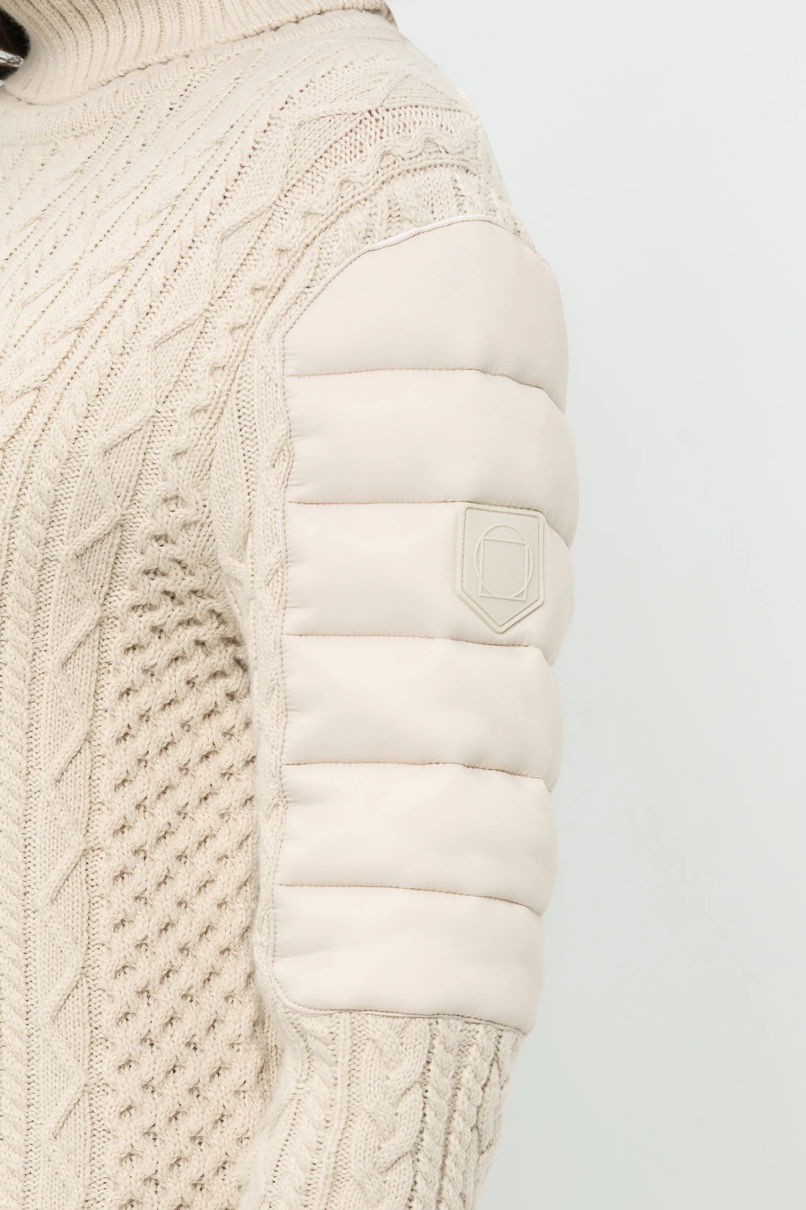 Eloisa Cableknit and Nylon Padded Sweater - Image 4