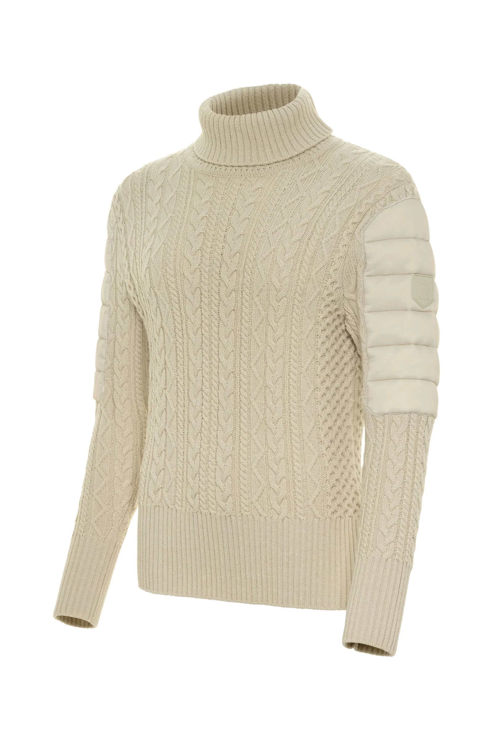 Eloisa Cableknit and Nylon Padded Sweater - Image 7