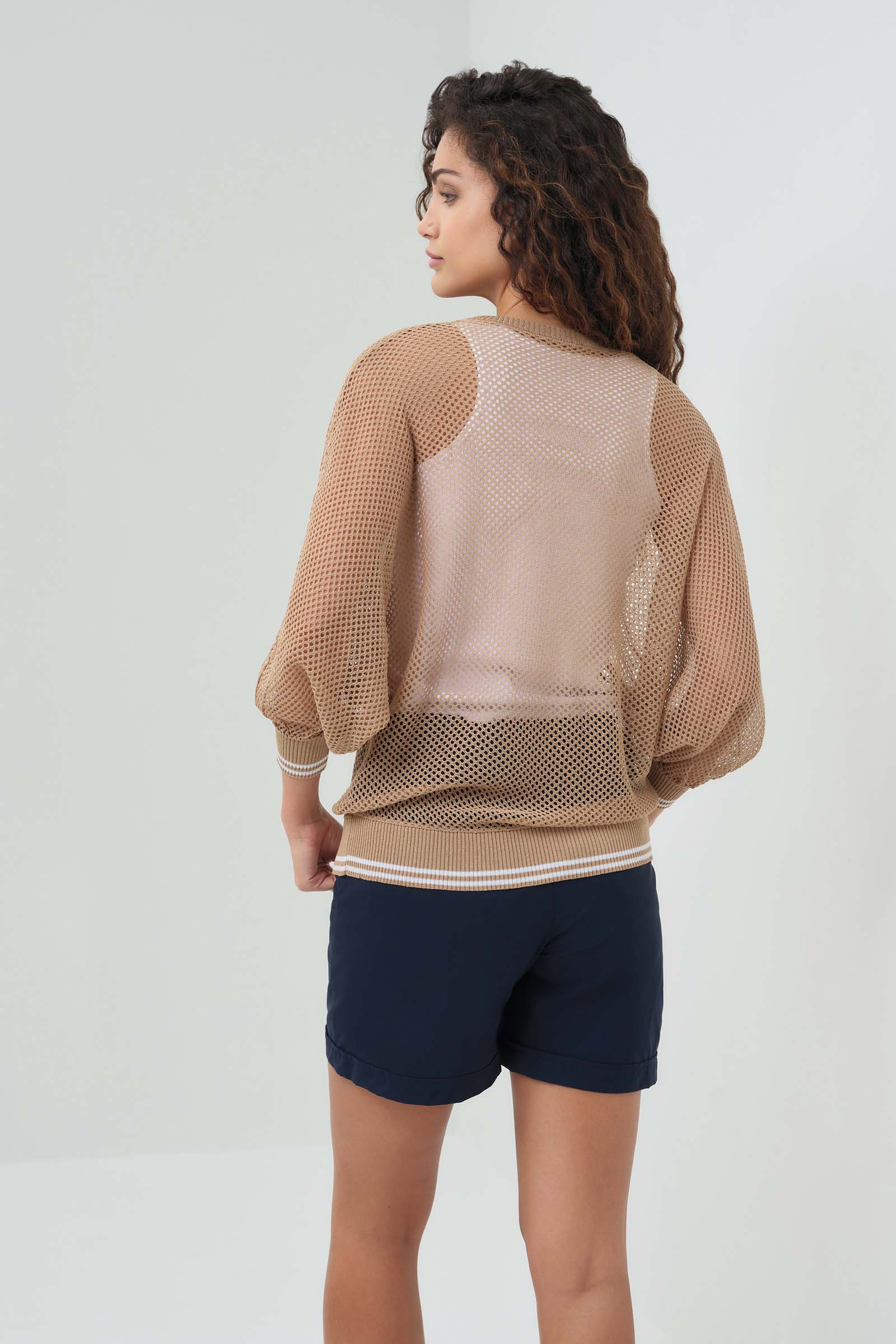 Elora Knit 3/4 Sleeve Full Zip Jacket - Image 4
