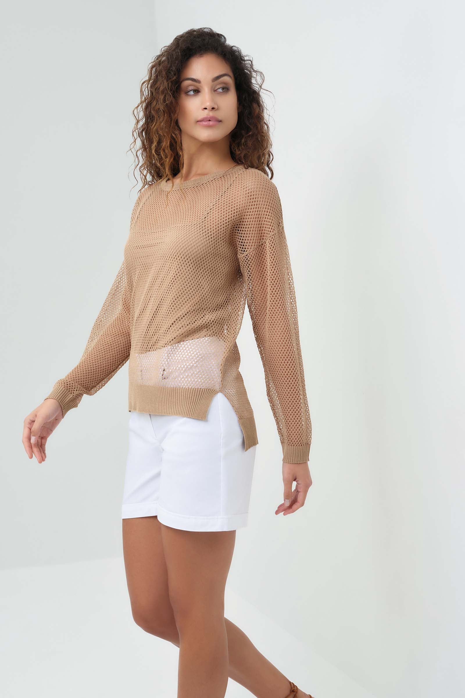 Emma Open Knit Pullover Top - Image 3