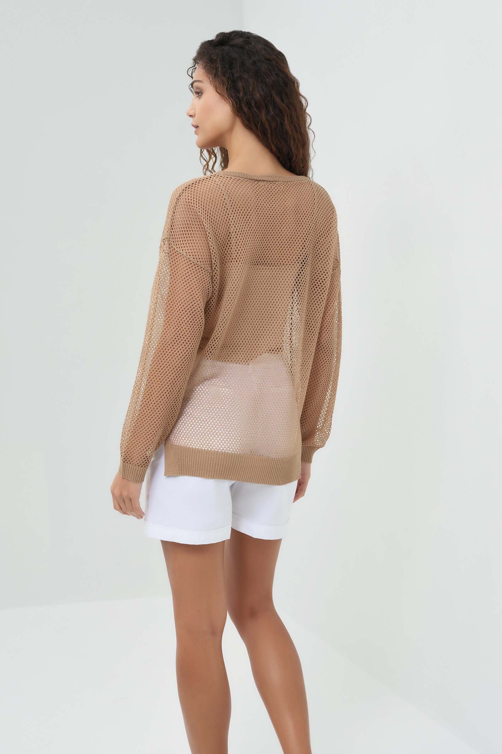 Emma Open Knit Pullover Top - Image 5