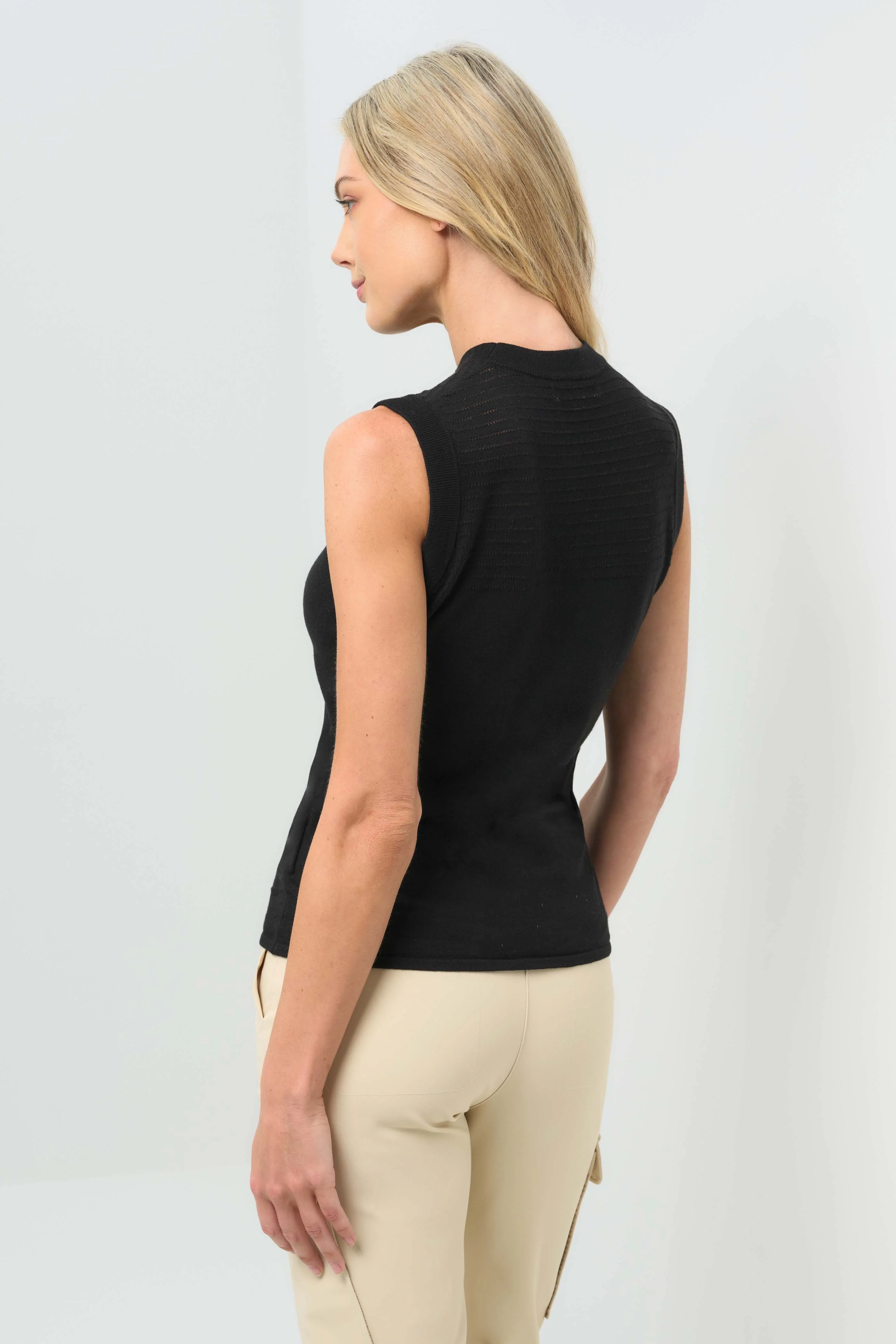 Evie Sleeveless Sweater Knit Top - Image 2