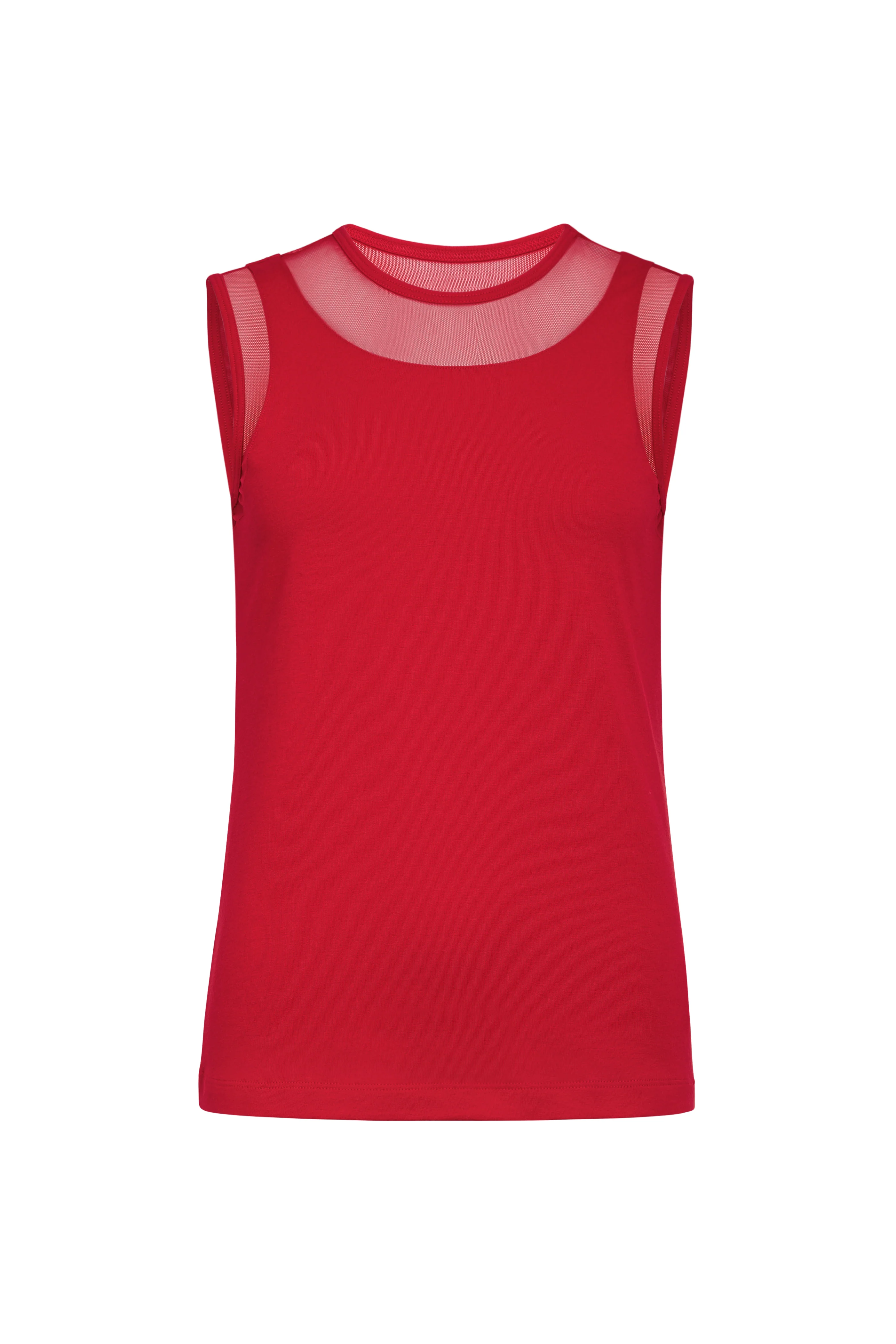 Flo Pima Cotton Tank in Atomic Red - Image 4