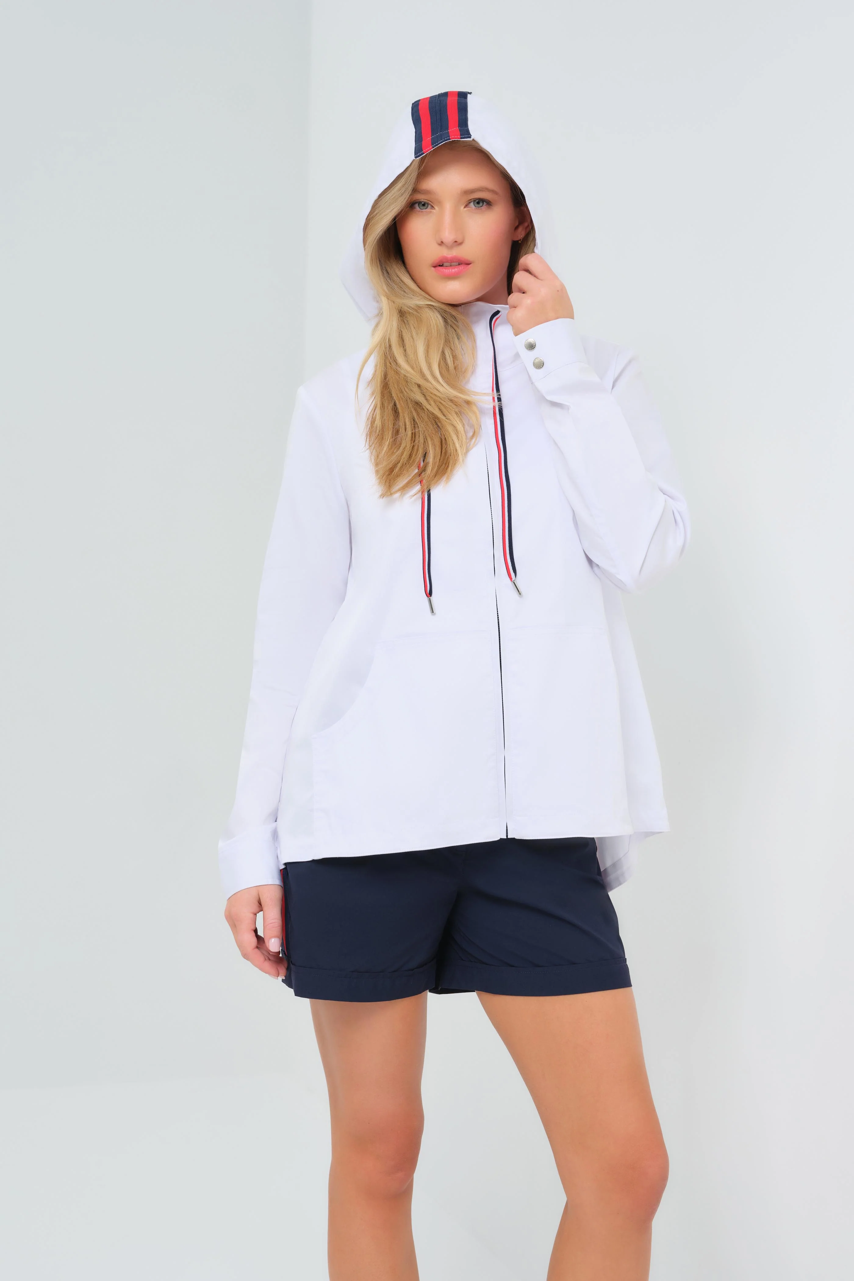 Gabi Stretch Woven Hooded Full Zip Jacket - Image 2
