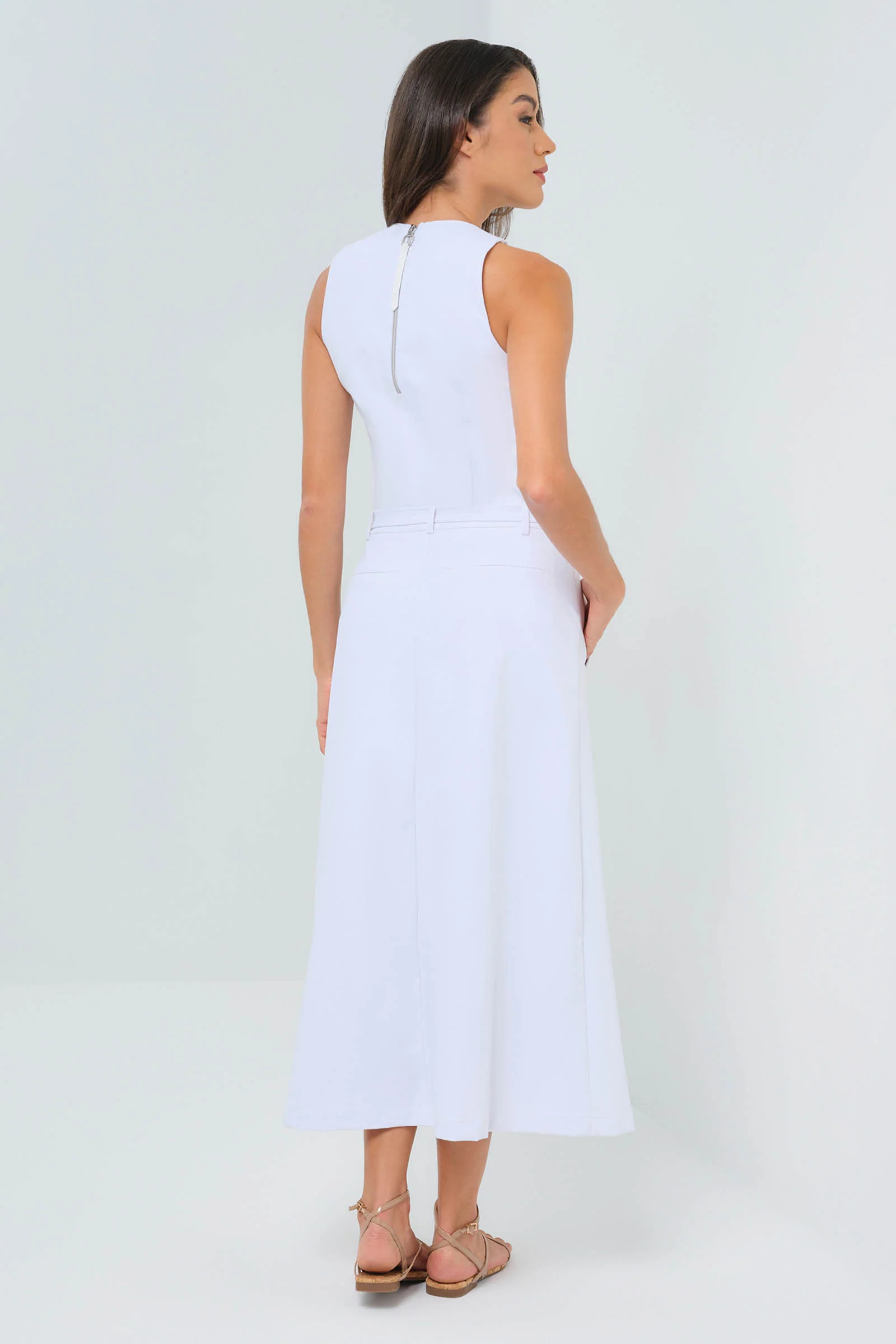 Galina Performance Twill Belted Skirt - Image 4