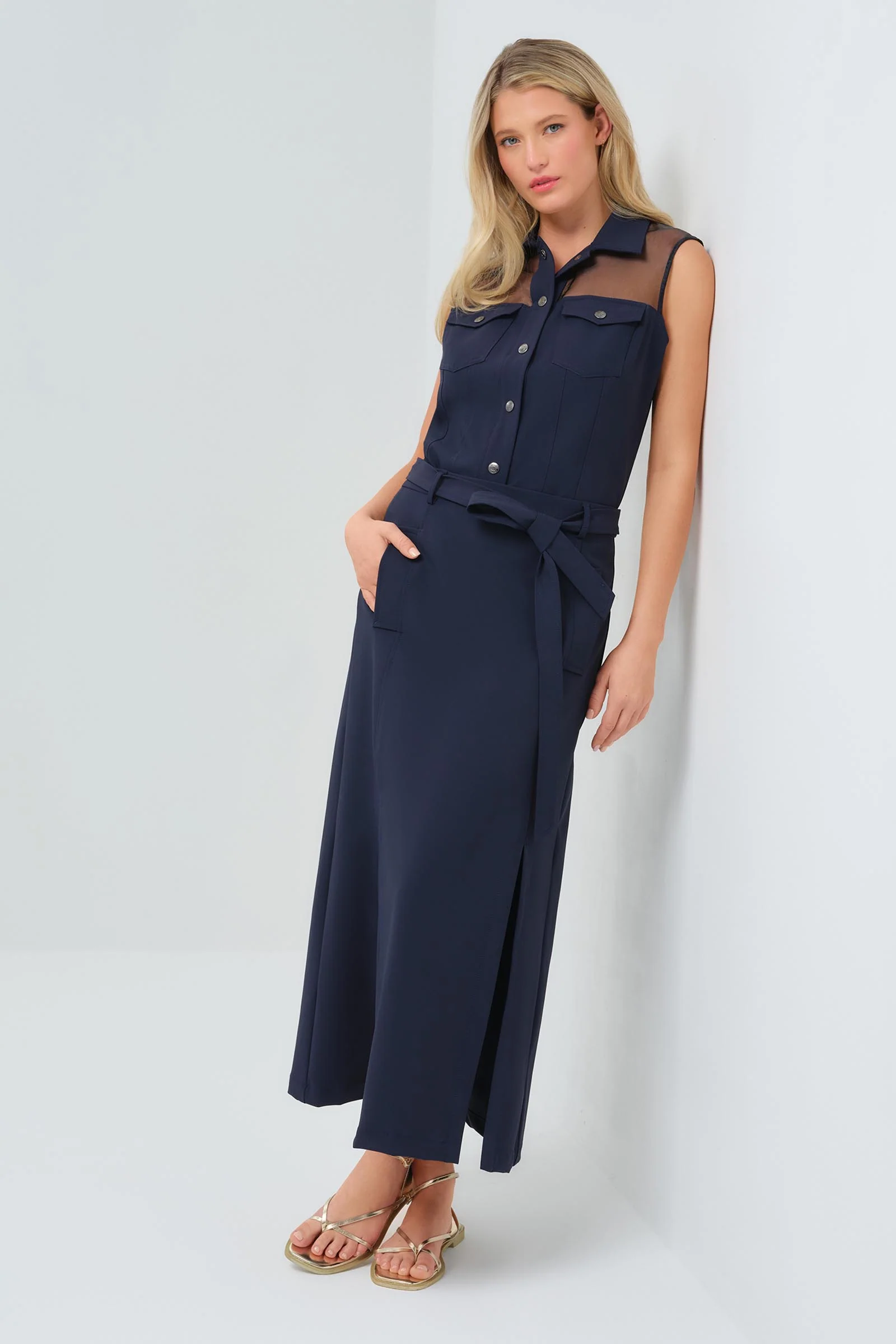 Galina Performance Twill Belted Skirt - Image 7