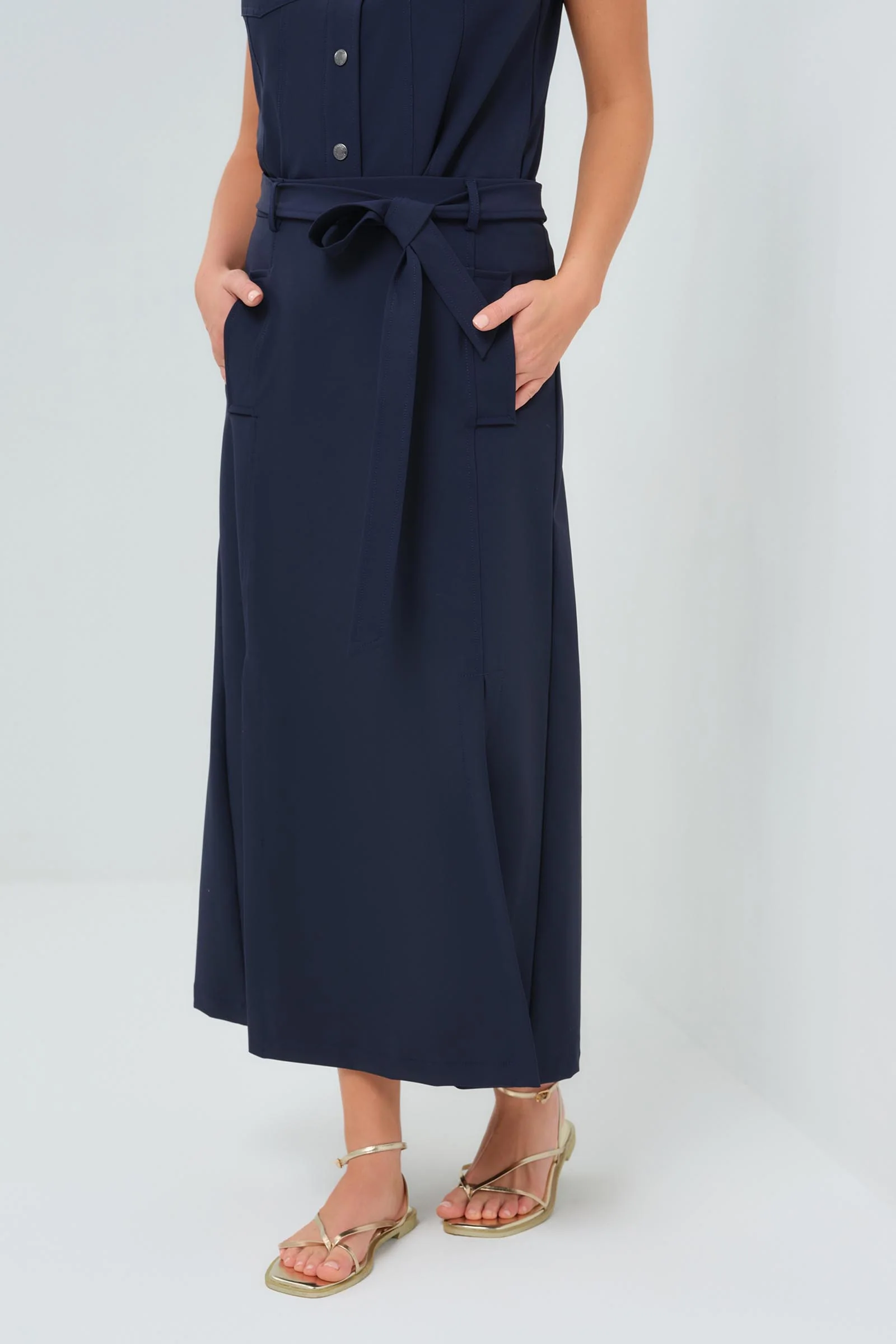 Galina Performance Twill Belted Skirt - Image 8