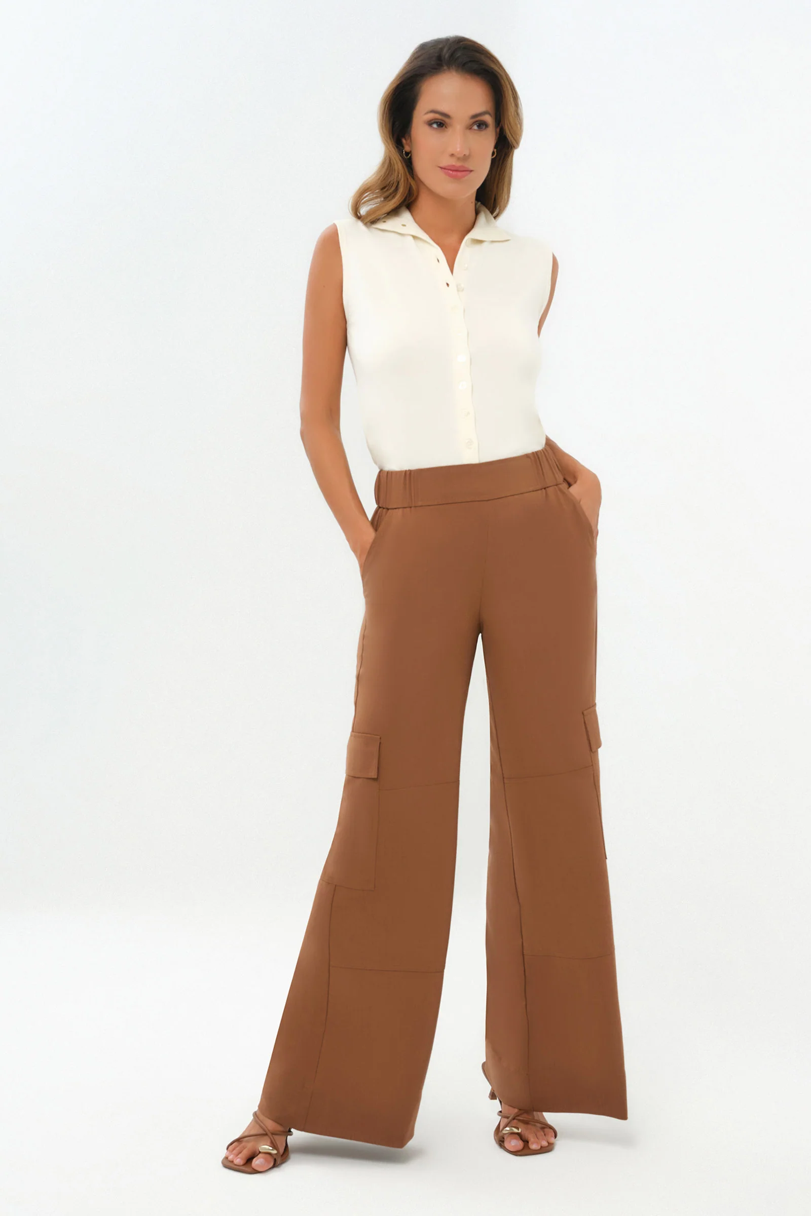 Herron Woven Cargo Wide Leg Pull-On Pant - Image 5