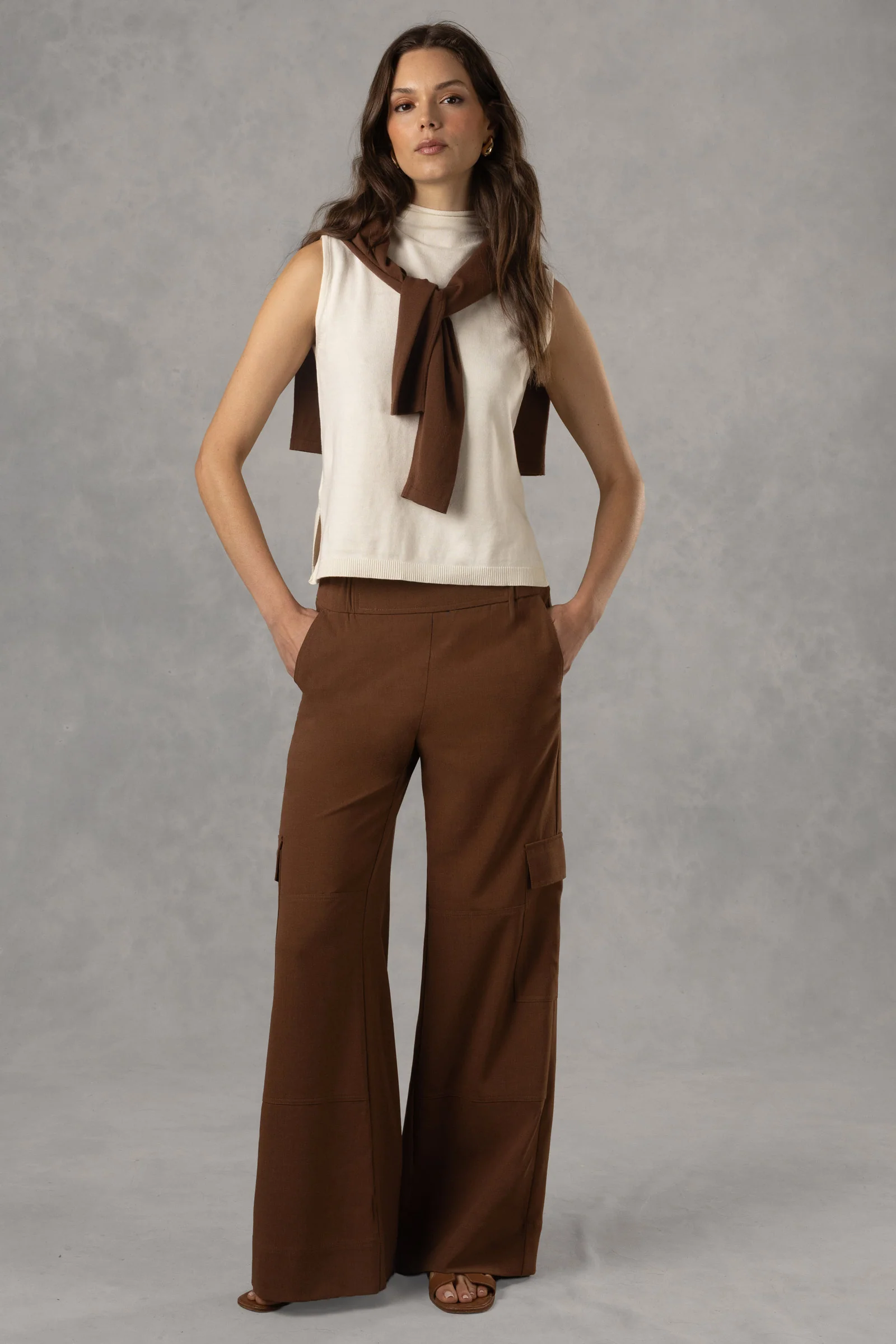 Herron Woven Cargo Wide Leg Pull-On Pant - Image 7