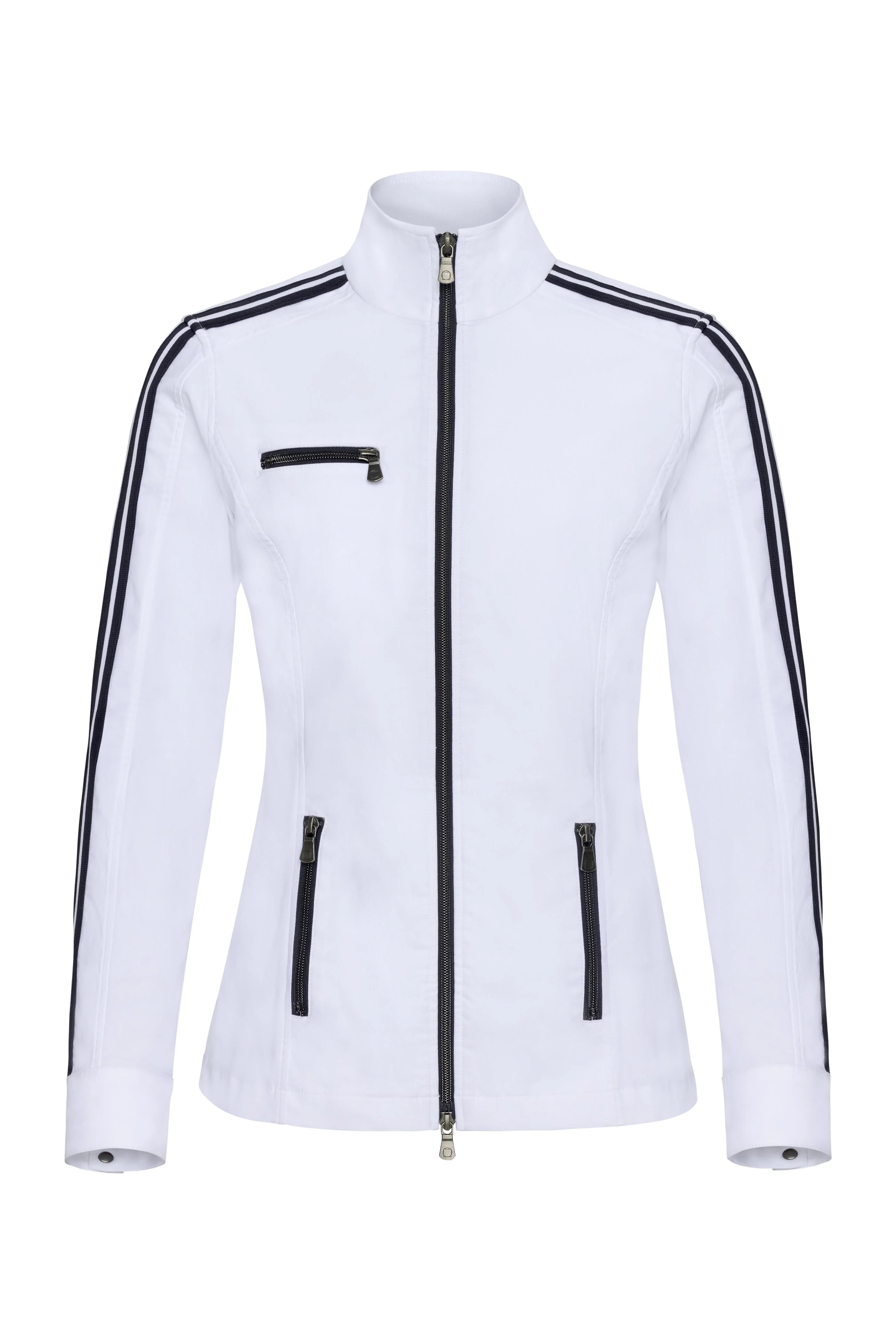 Justine Saira Zip-Up Jacket with Contrast Stripe - Image 4