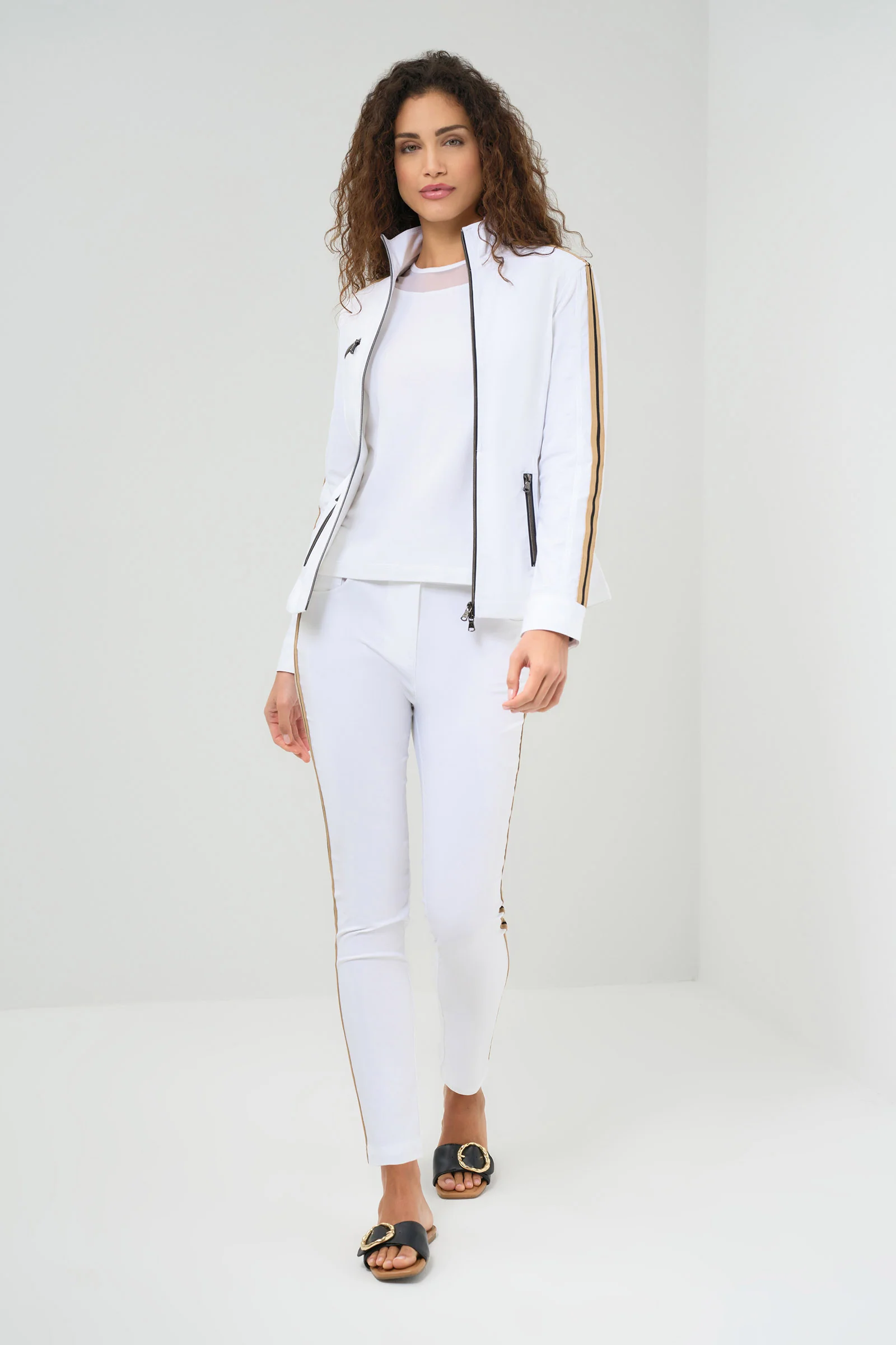 Justine Side-Stripe Racer Jacket - Image 3