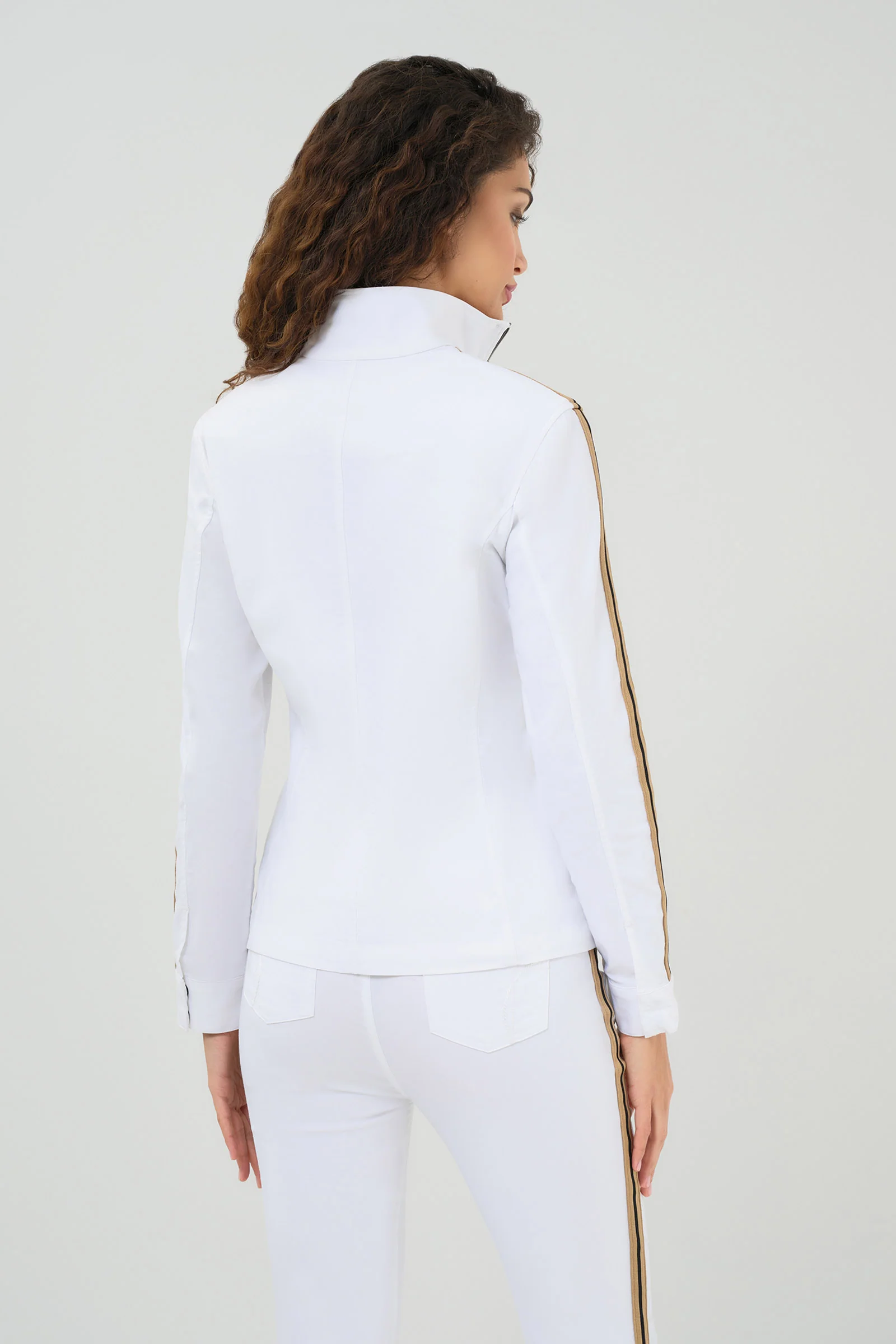 Justine Side-Stripe Racer Jacket - Image 5