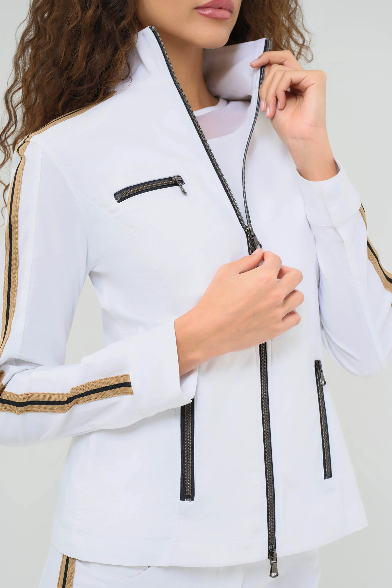 Justine Side-Stripe Racer Jacket - Image 6