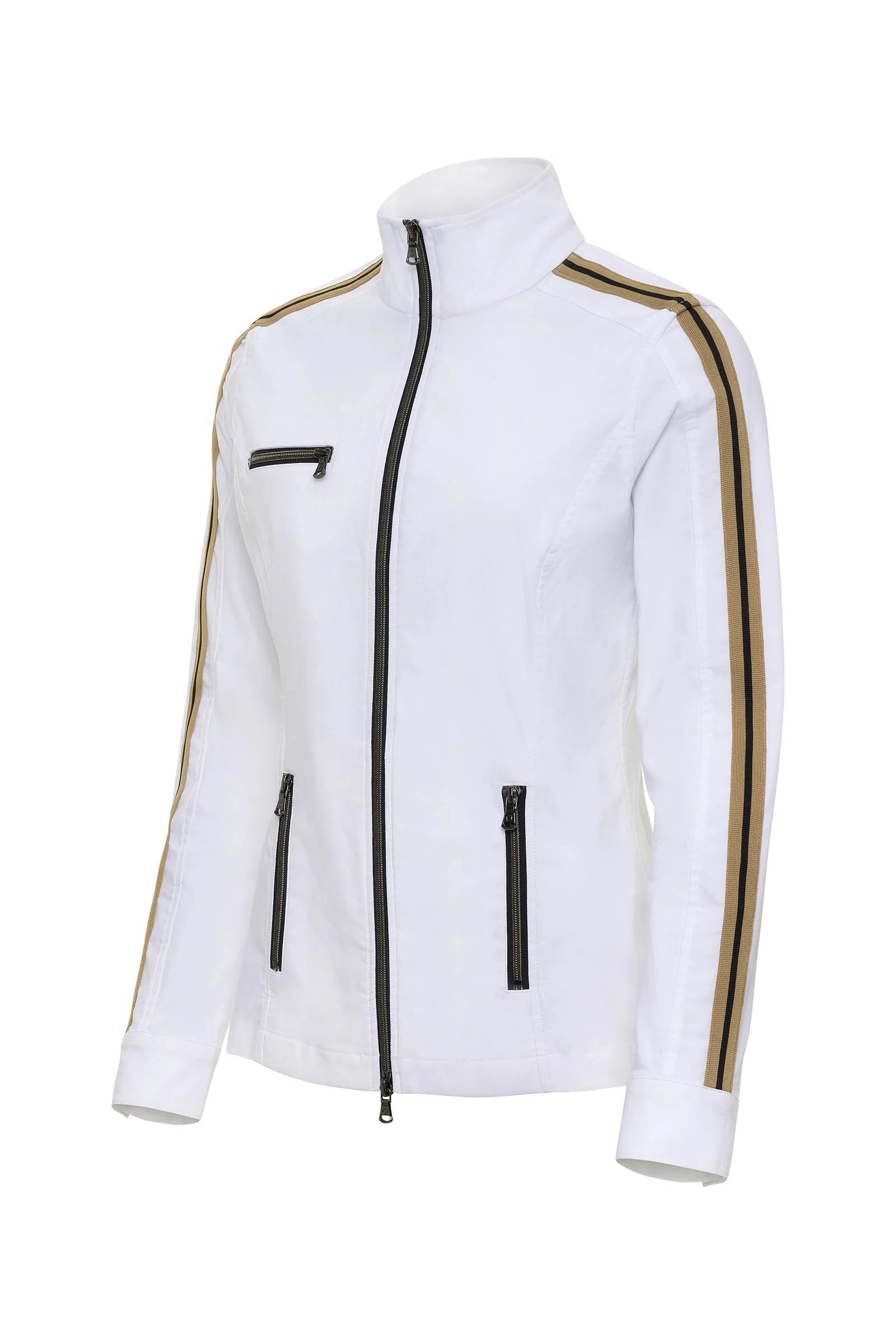 Justine Side-Stripe Racer Jacket - Image 9