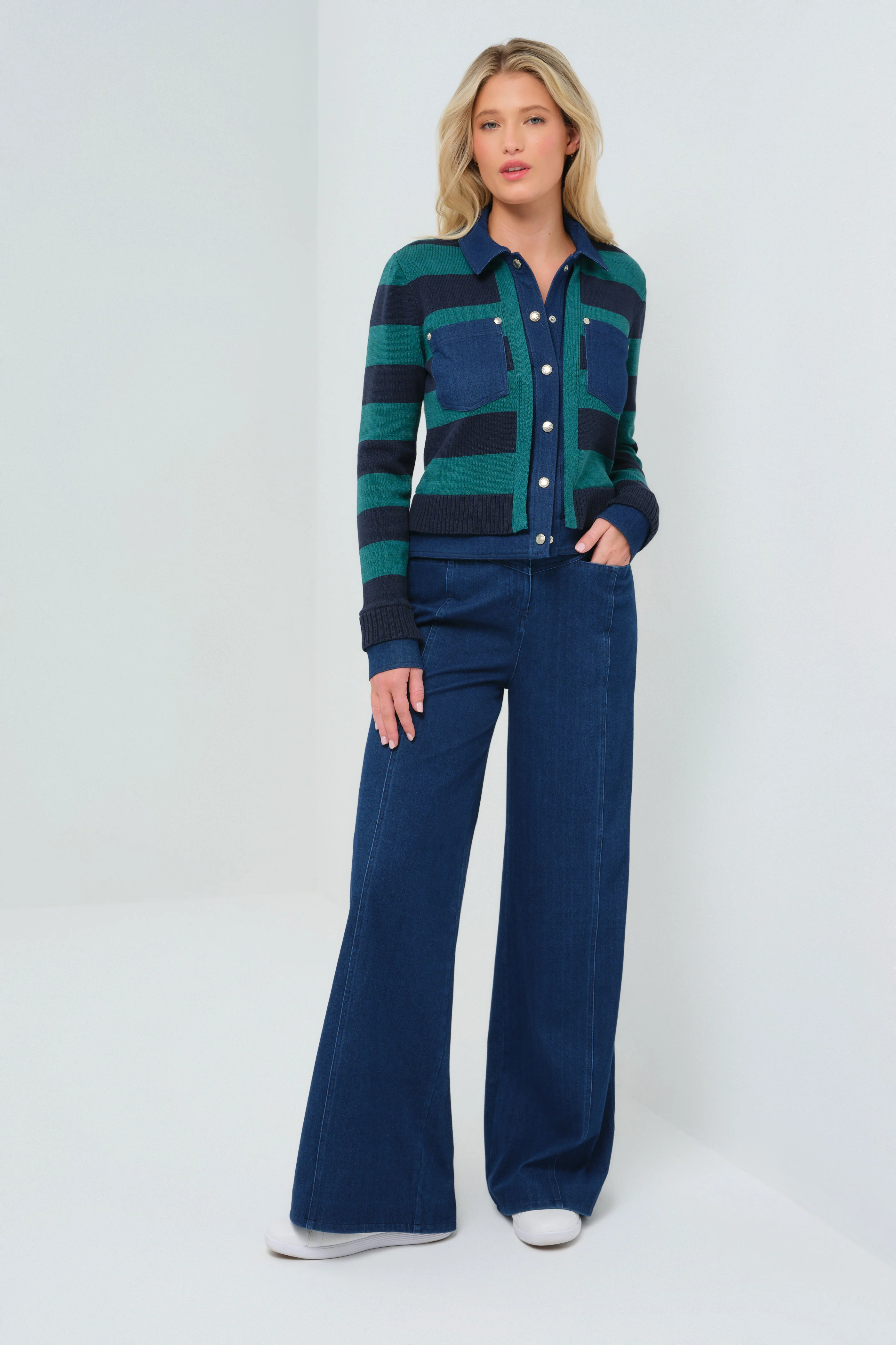 Katson Performance Denim Wide Leg Pant - Image 4