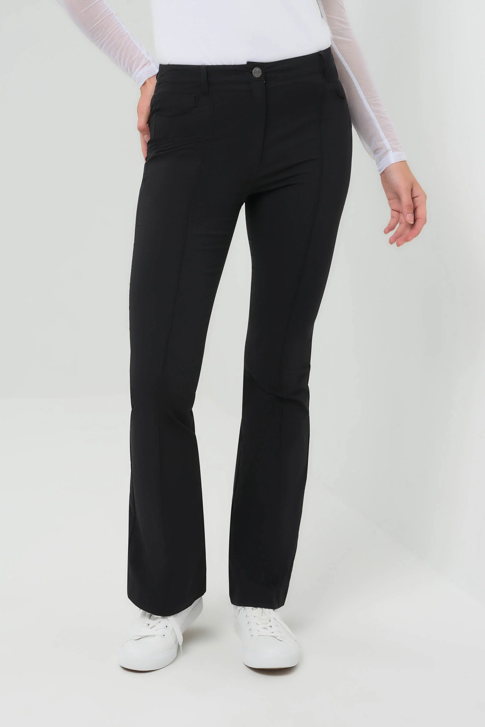 Katya Ultralight Flare Pant with Pintucking - Image 11