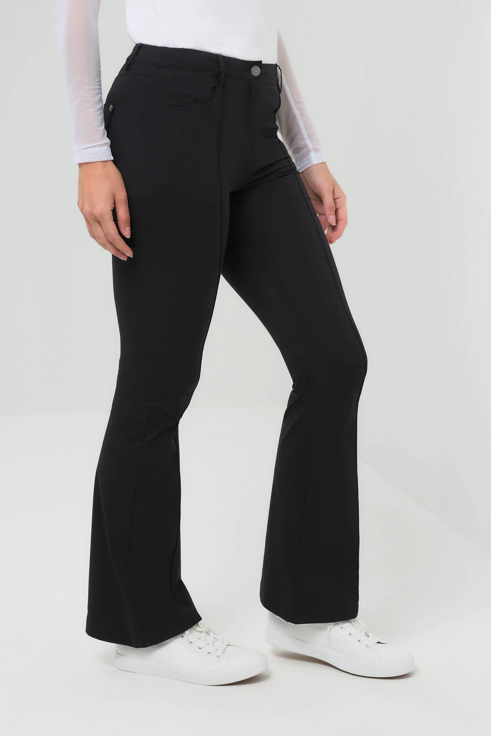 Katya Ultralight Flare Pant with Pintucking - Image 12