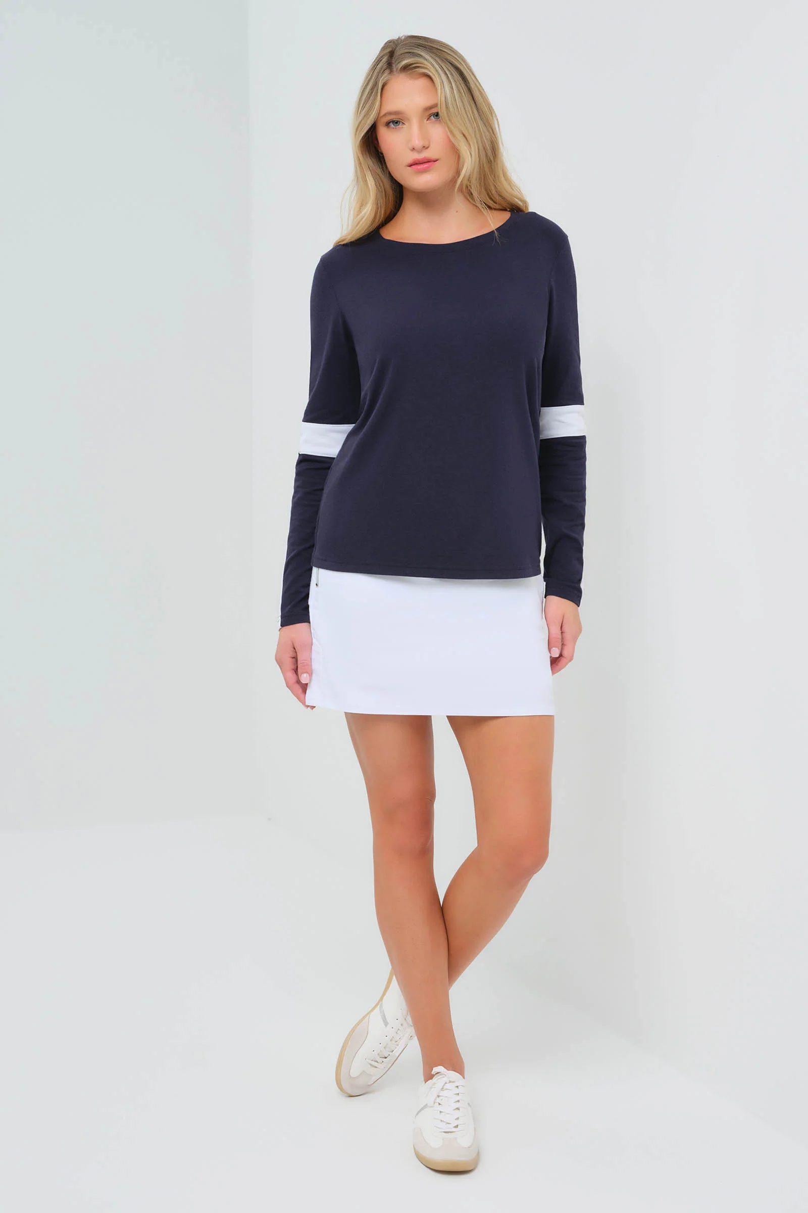 Kensley Contrast Sleeve Pima Top - Image 8