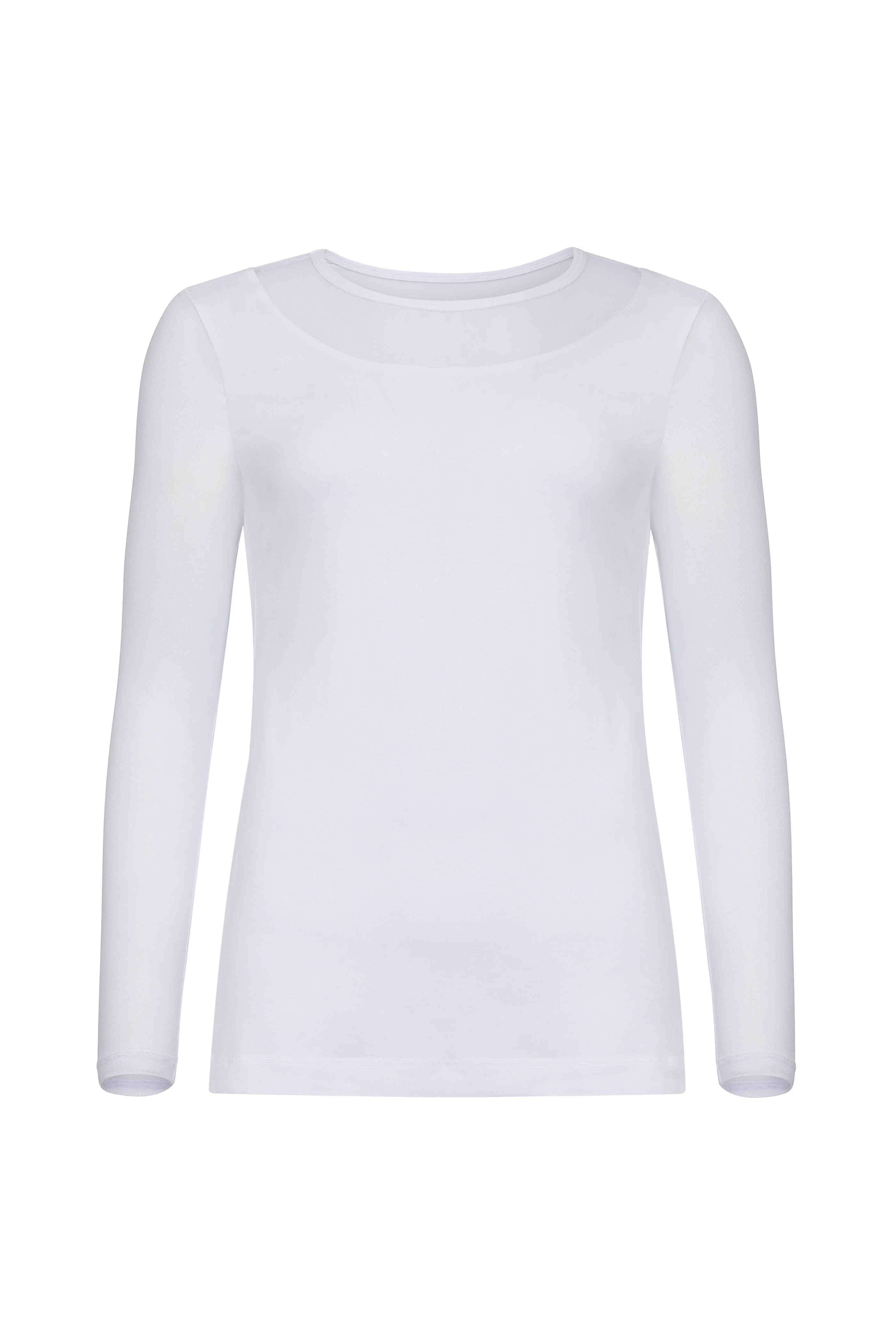 Kim Mesh-Sleeve Top in Pima Modal - Image 4