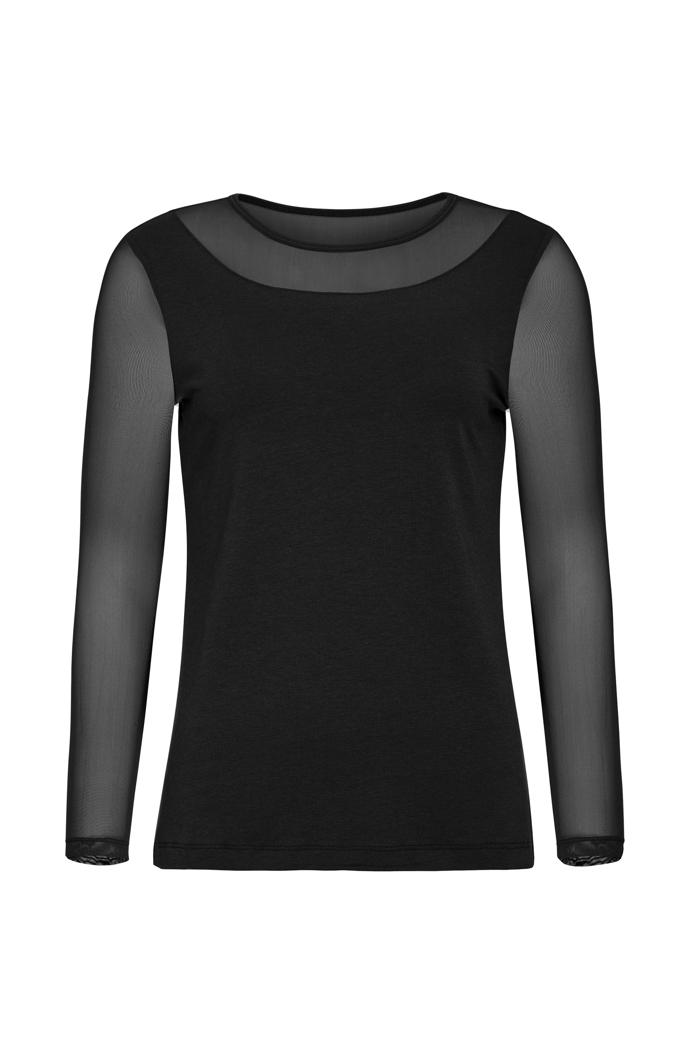 Kim Mesh-Sleeve Top in Pima Modal - Image 8