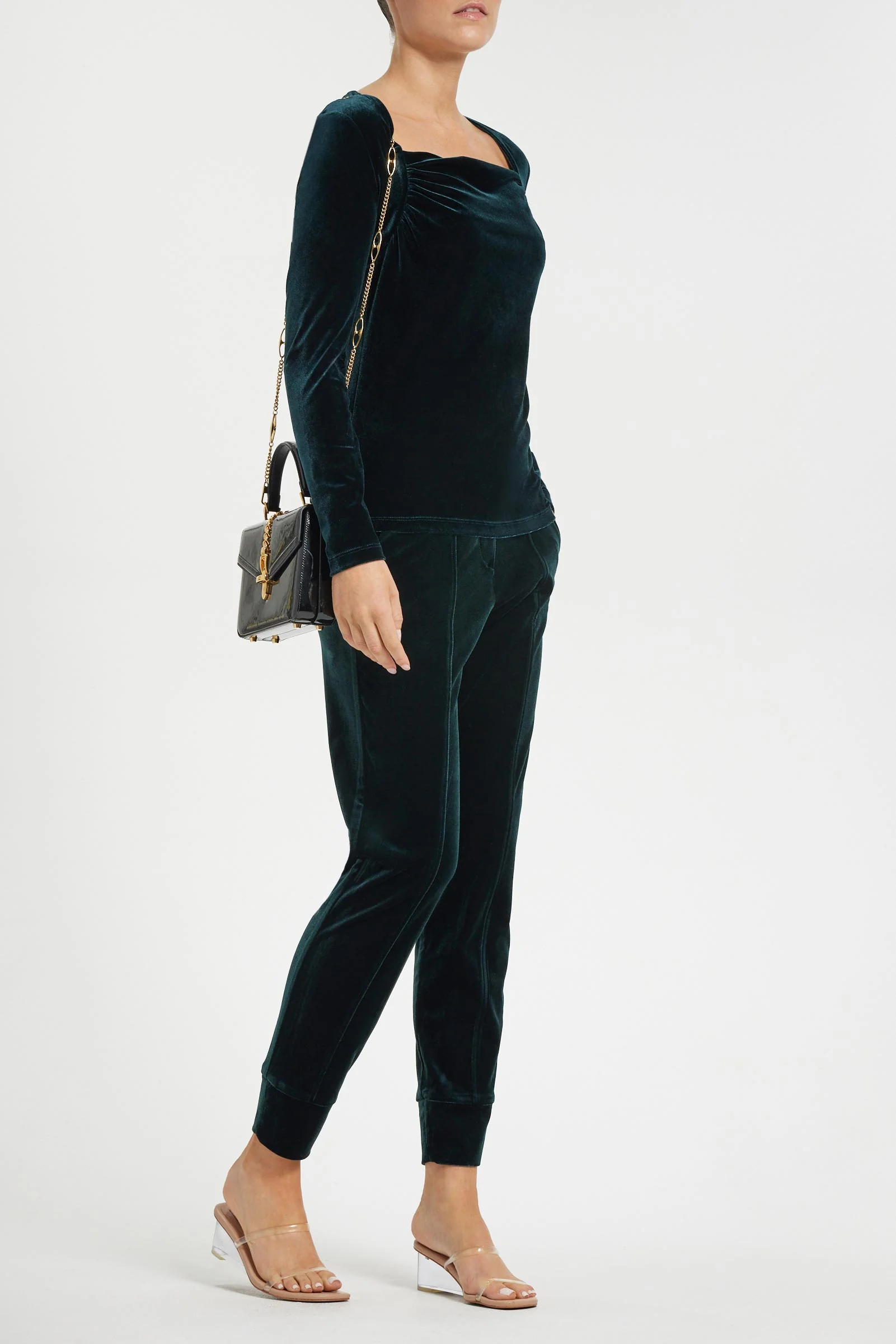 Kori Stretch Velvet Jogger - Image 4