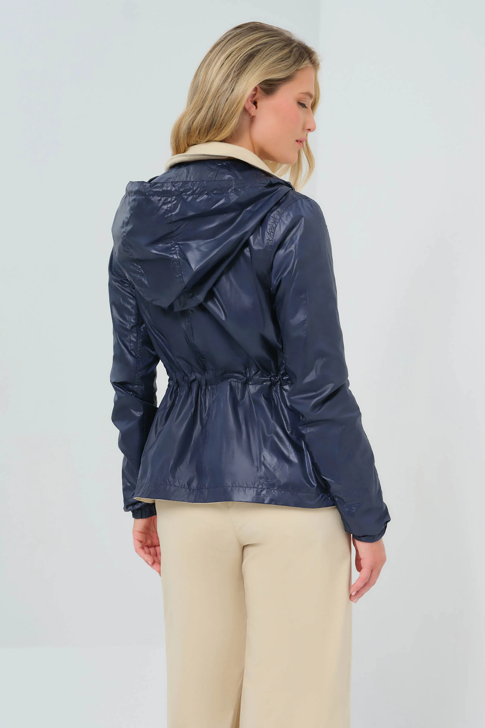 Lexie Performance Cotton & Nylon Reversible Trench Jacket - Image 9