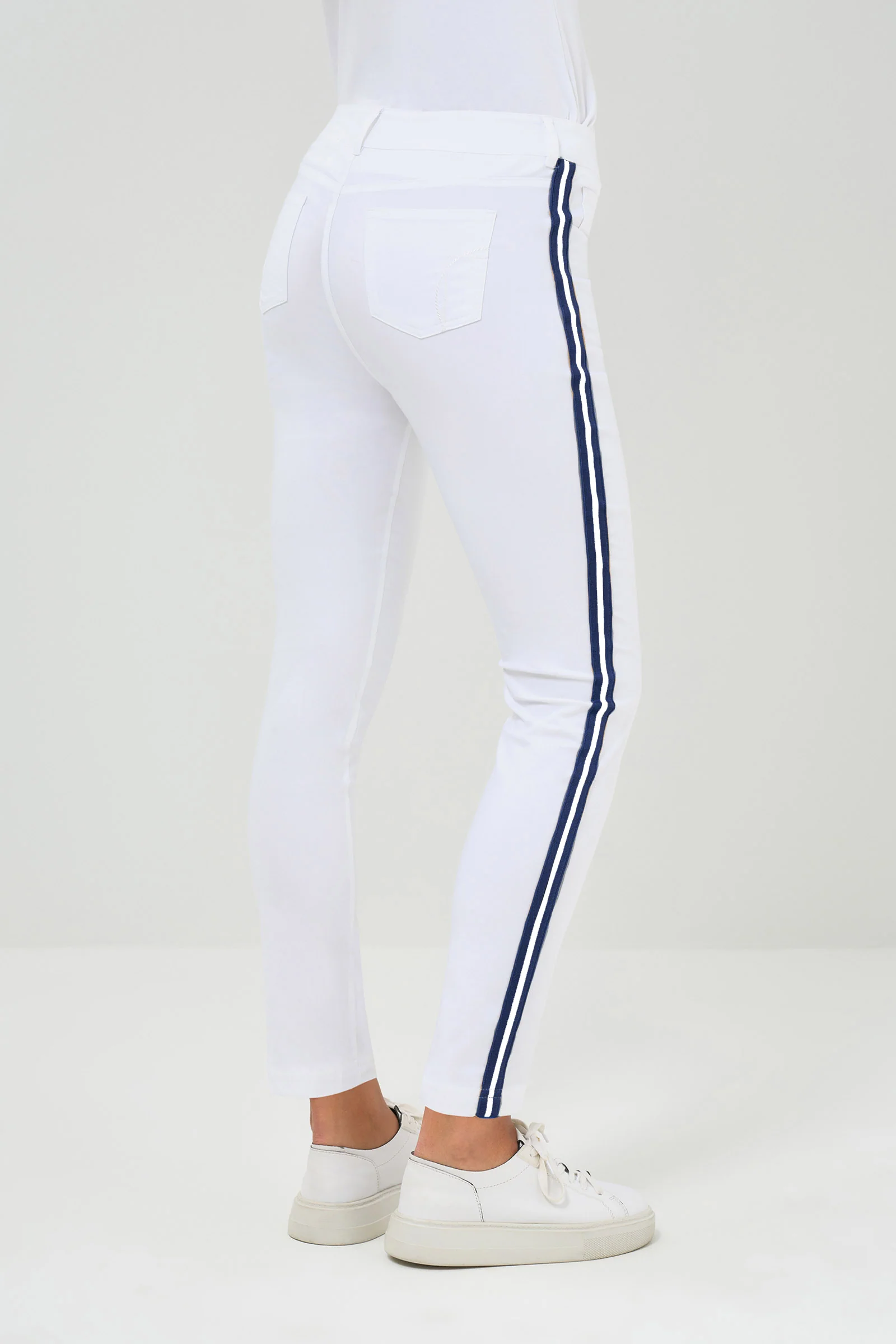 Luli Stripe Performance Cotton Skinny Pant - Image 3
